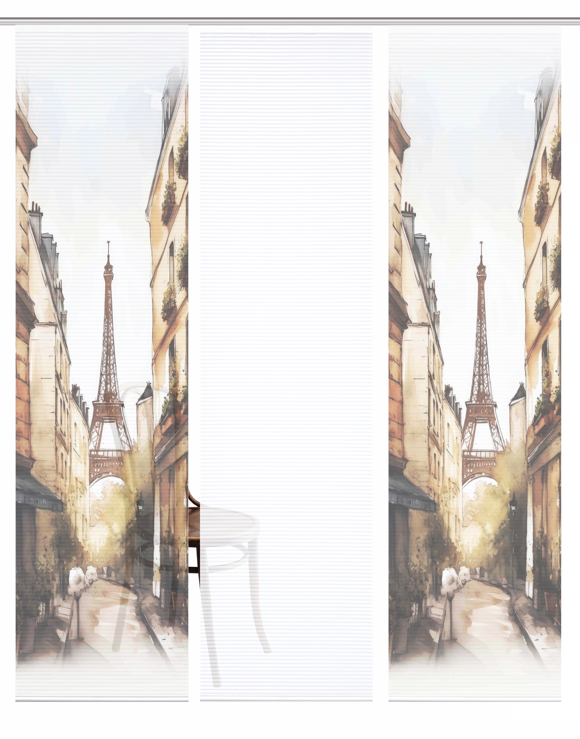 HOME in green Schiebegardine »FRANCQ« Paneelwagen 3 Stk. tlg. Bambusoptik, SET, recycelt, Digitaldruck