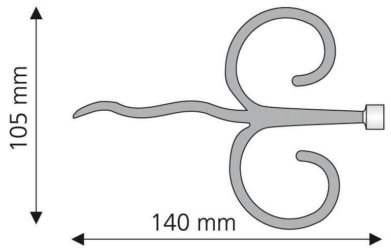 Liedeco Gardinenstangen-Endstück »Diana« für Gardinenstangen Ø 16 mm