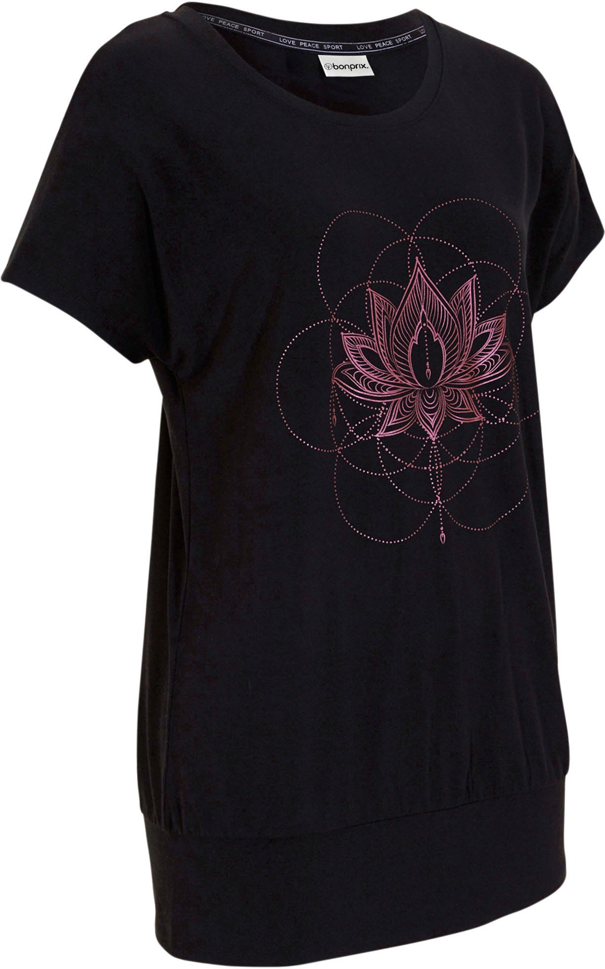 bonprix T-Shirt »Sport-Shirt, Loose Fit« Oversize Passform, Loose Fit, breites Bündchen