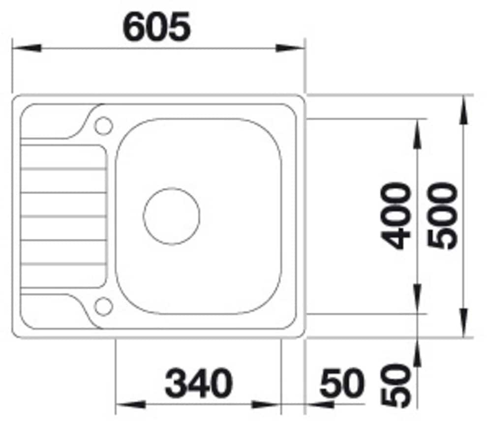 Blanco Edelstahlspüle »DINAS 45 S Mini« 1 Stk. tlg. zum wechselseitigen Einbau geeignet