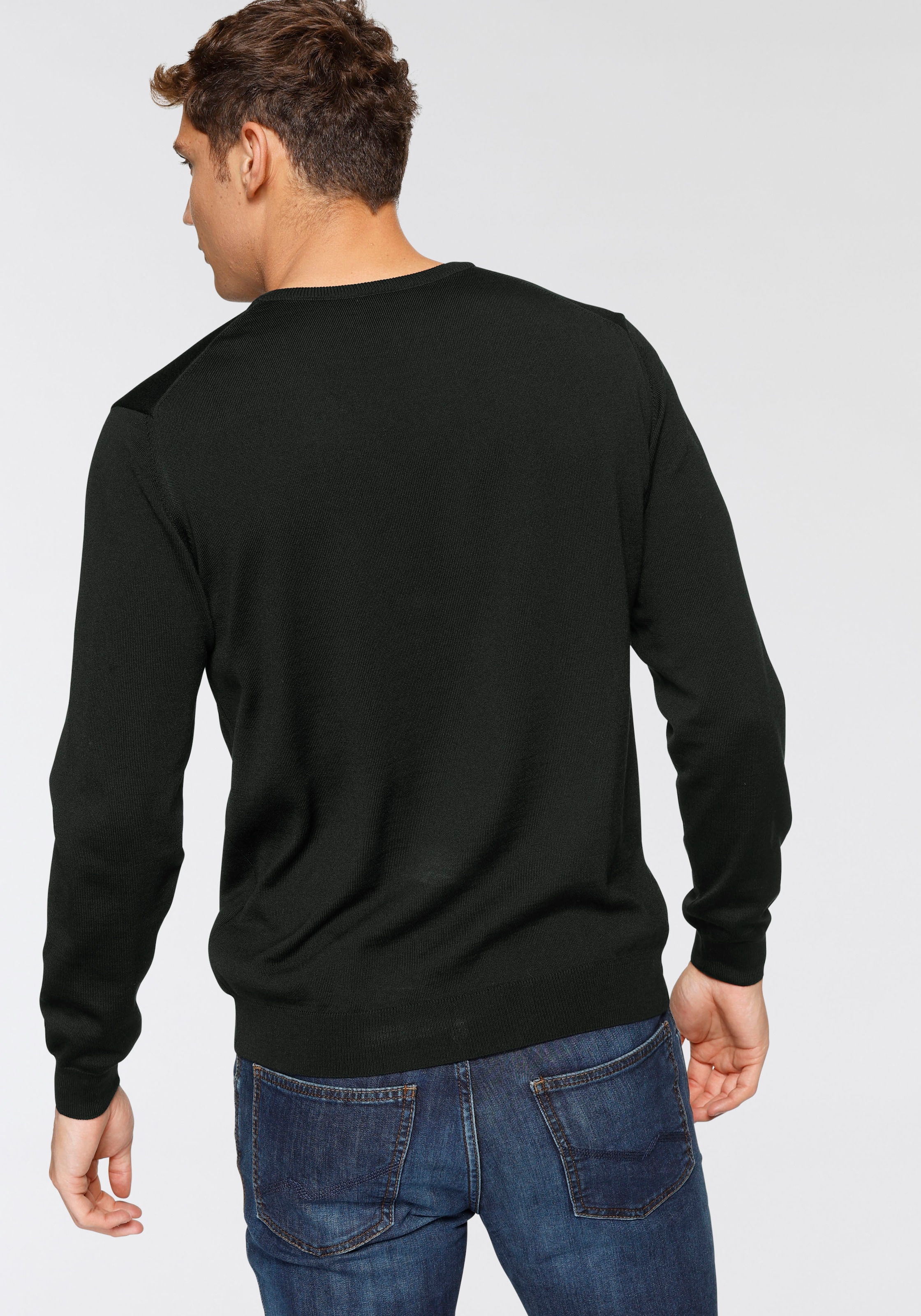 OLYMP V-Ausschnitt-Pullover »OLYMP Strick Casual«, klassischer Strickpullover