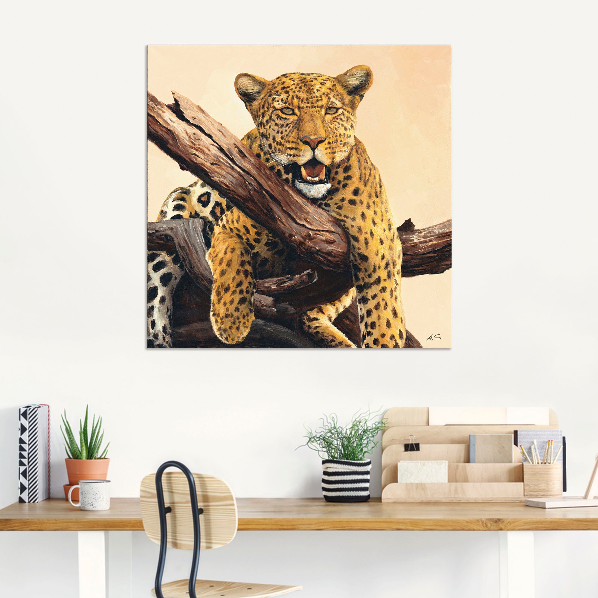 Artland Wandbild »Zeit zum Mittagessen«, Wildtiere, (1 St.), als Alubild, Outdoorbild, Leinwandbild in verschied. Größen