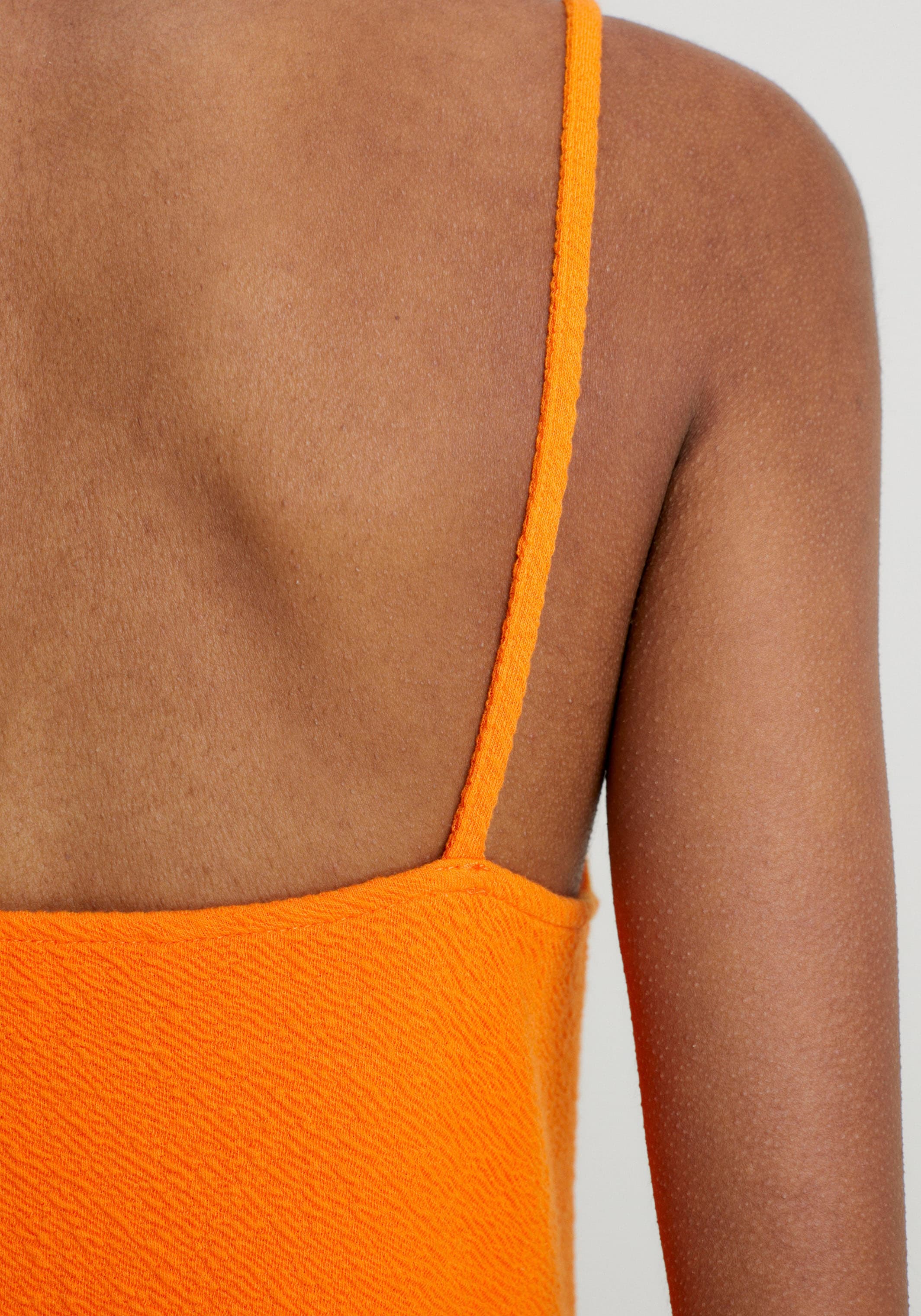 Calvin Klein Spaghettikleid Jeans OTTO bestellen RIB bei Material aus »SLUB STRAPPY«, strukturiertem online