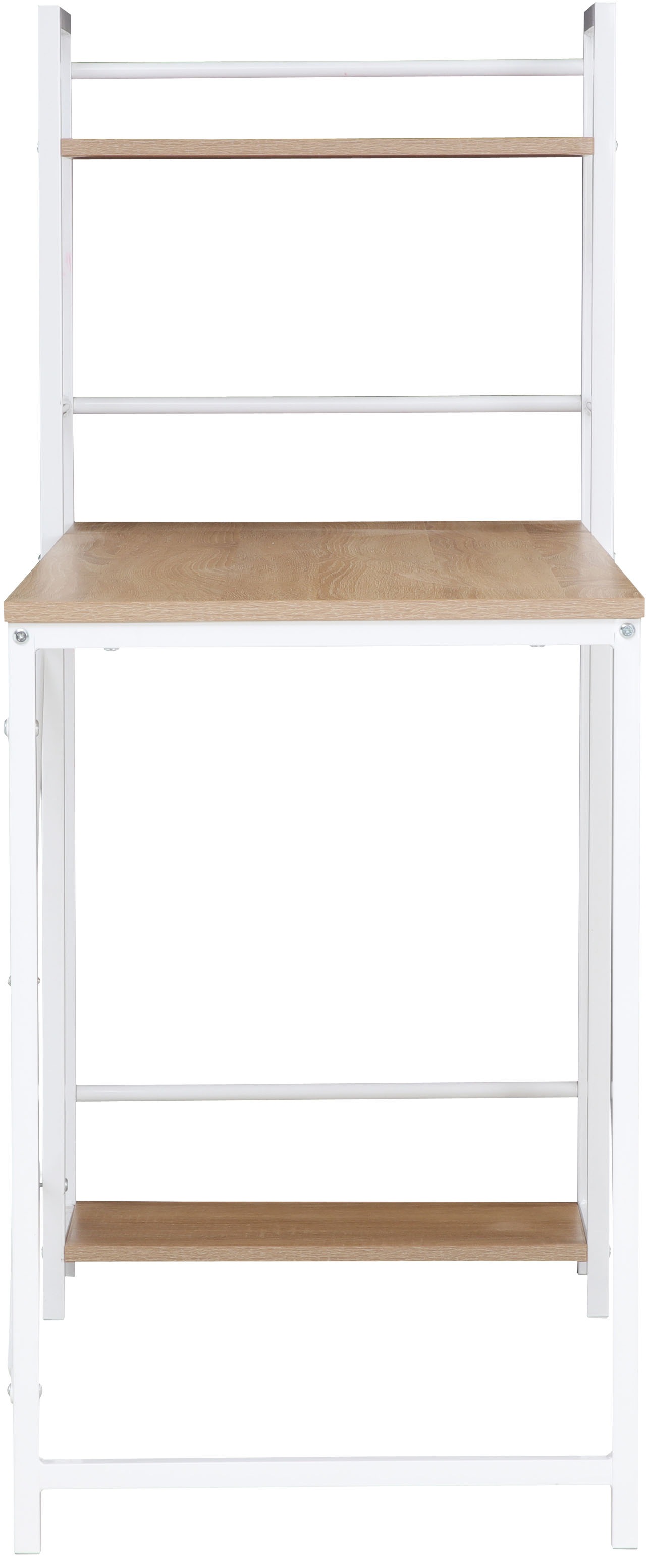 INOSIGN Regal-Schreibtisch »Lonas, Computertisch, Nähtisch mit Metallgestell,«, Regal links/rechts montierbar, Breite 120 cm, Arbeitshöhe 72,5 cm