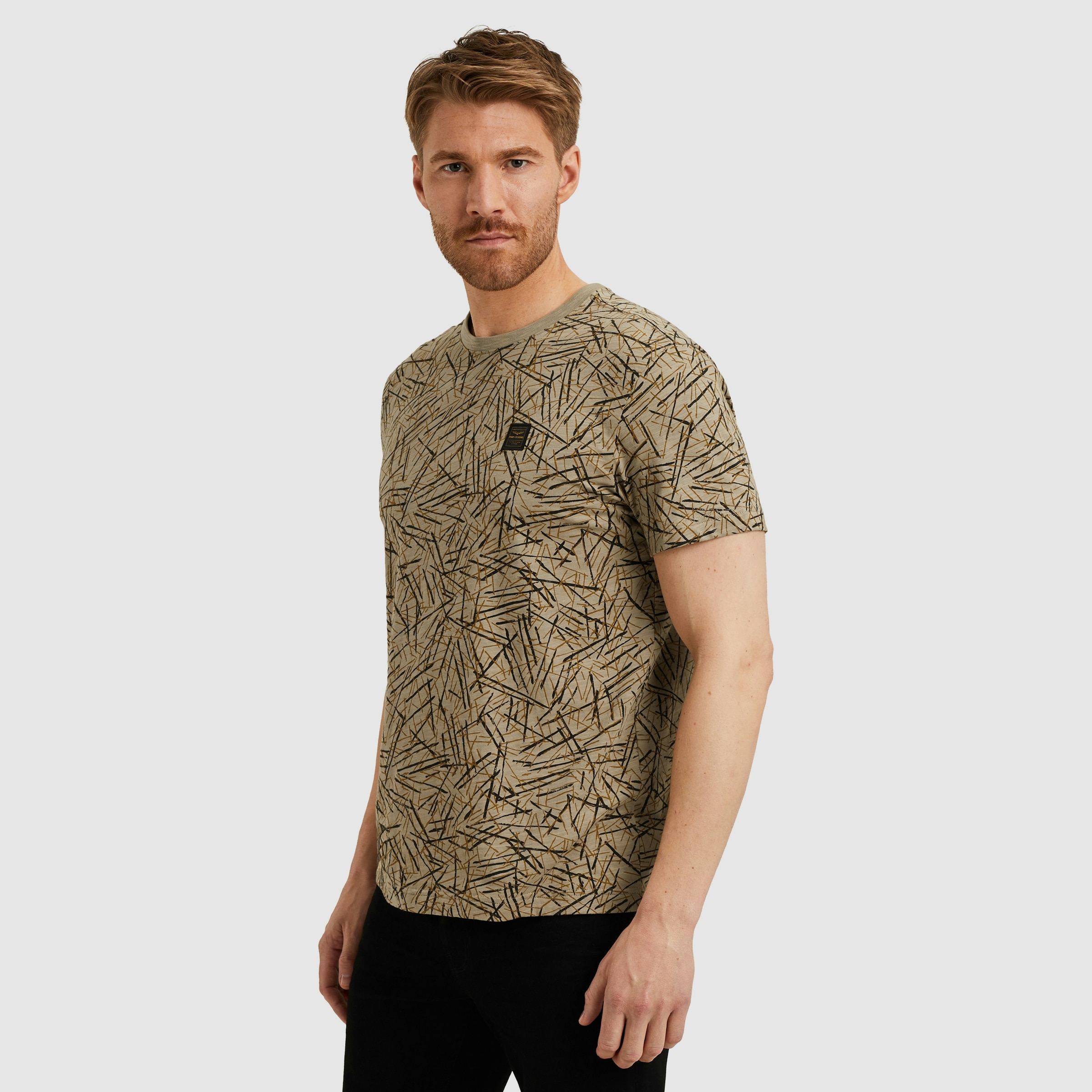PME LEGEND T-Shirt »Short sleeve r-neck slub jersey aop«