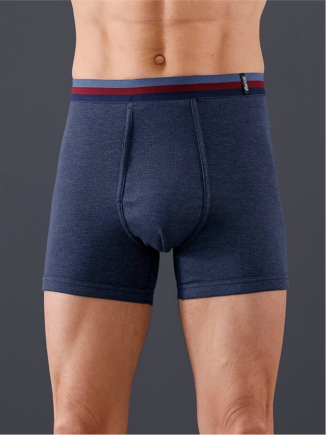 HerrenSchlüpfer2Stk.tlg. in blau, Größe 14