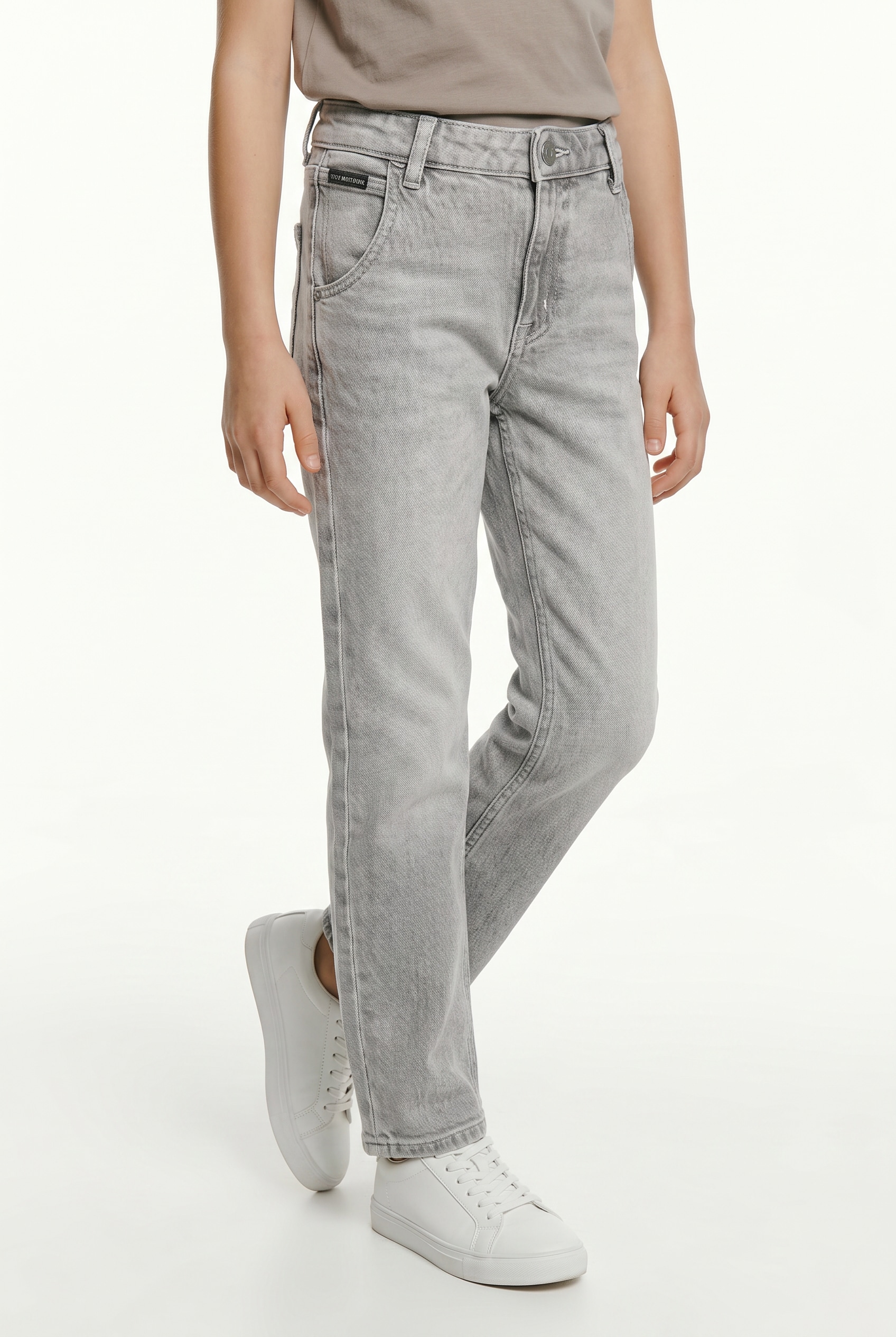 Calvin Klein Jeans 5-Pocket-Jeans »BARREL SALT&PEPPER GREY« für Kinder bis 16 Jahre, Straight Fit, stone washed