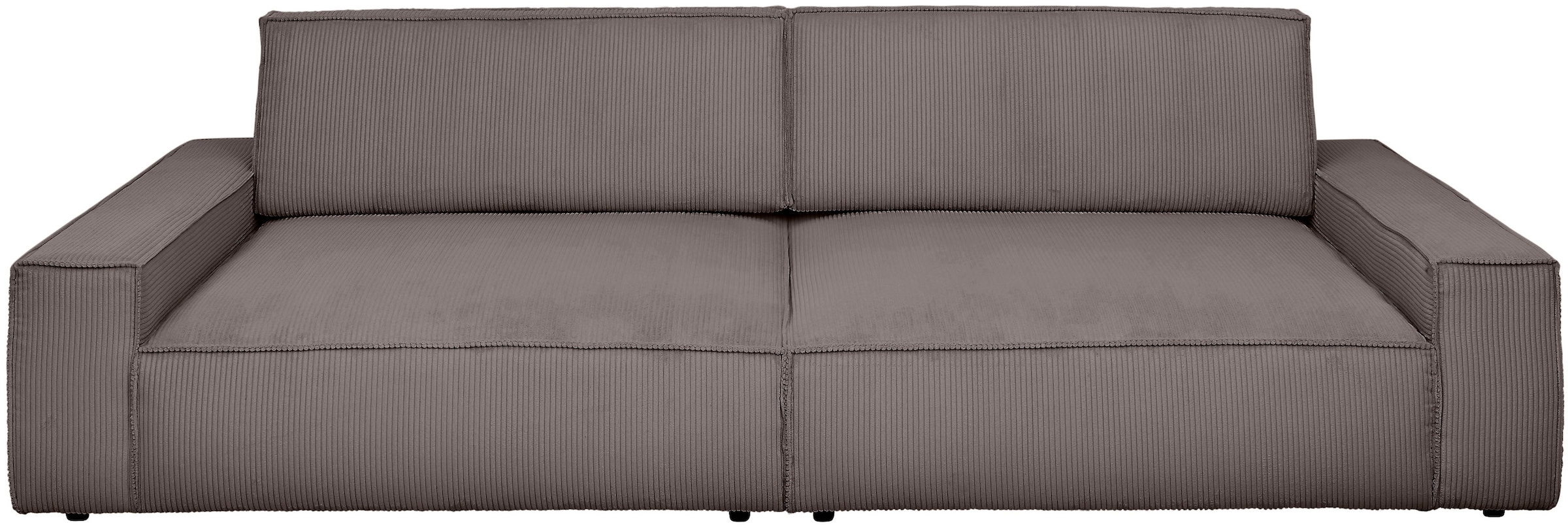 Home affaire Big-Sofa »NEU: SHERWOOD XXL, Big-Sofa (316cm), extra tiefe Sitzfläche 95 cm«, bequemer Sitzkomfort, Cord u. Leinenoptik, Kedernaht