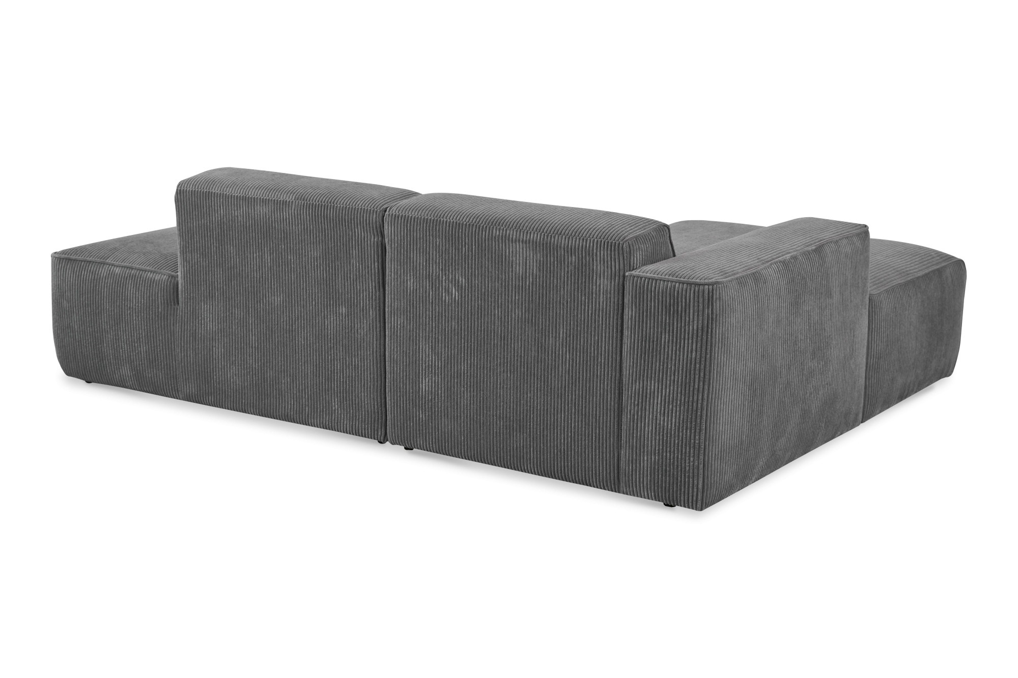 andas Ecksofa »Noord mit Kedernaht, Breite 227 cm«, Cord, Struktur, Webstoff, mit Wellenunterfederung, Massivholzrahmen