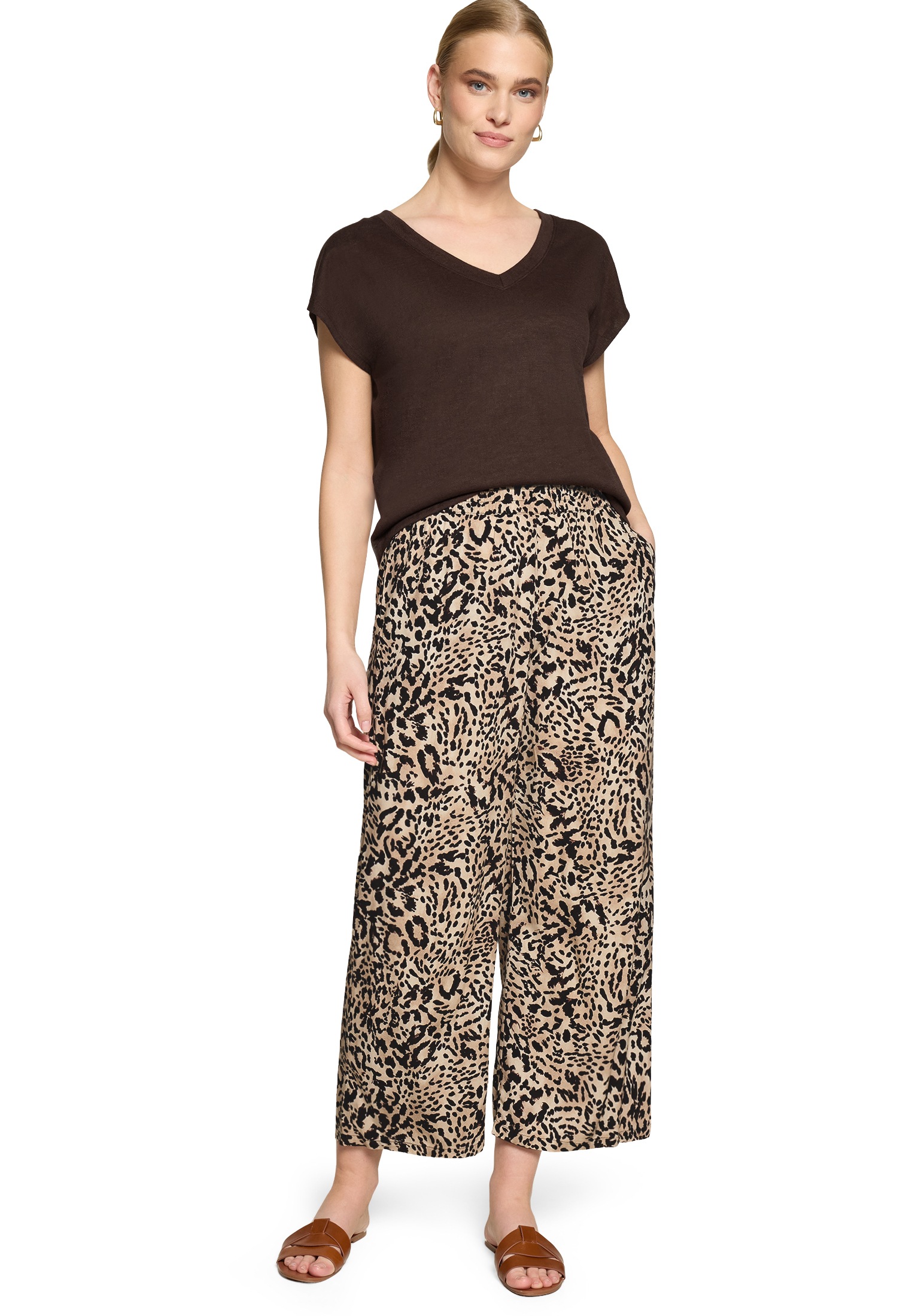 Zero Stoffhose »Stoffhose mit Leoprint«