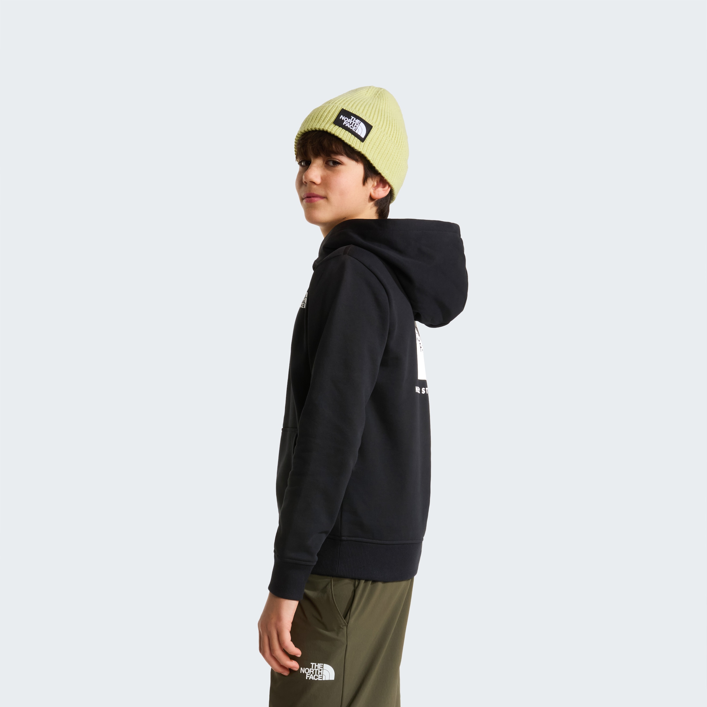 The North Face Kapuzensweatshirt »TEEN BOX NSE REGULAR HOODIE«, mit Logos auf Vorder- und Rückseite, aus Baumwolle, mit Rippbündchen
