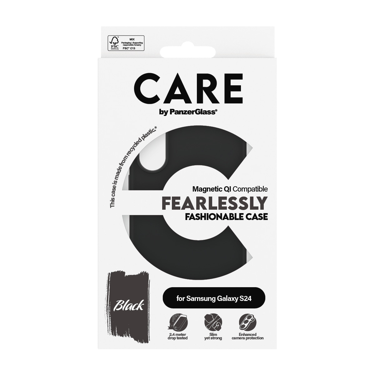 CARE by PanzerGlass Handyhülle »Magnetic QI Compatible Fearlessly Fashionable Case für Samsung S24«, Backcover, Schutzhülle, Handyschutzhülle, Case, Schutzcase, stoßfest