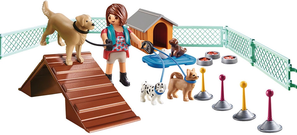 Playmobil® Konstruktions-Spielset »Geschenkset Hundetrainerin (70676), My City Life«, (37 St.), Made in Europe