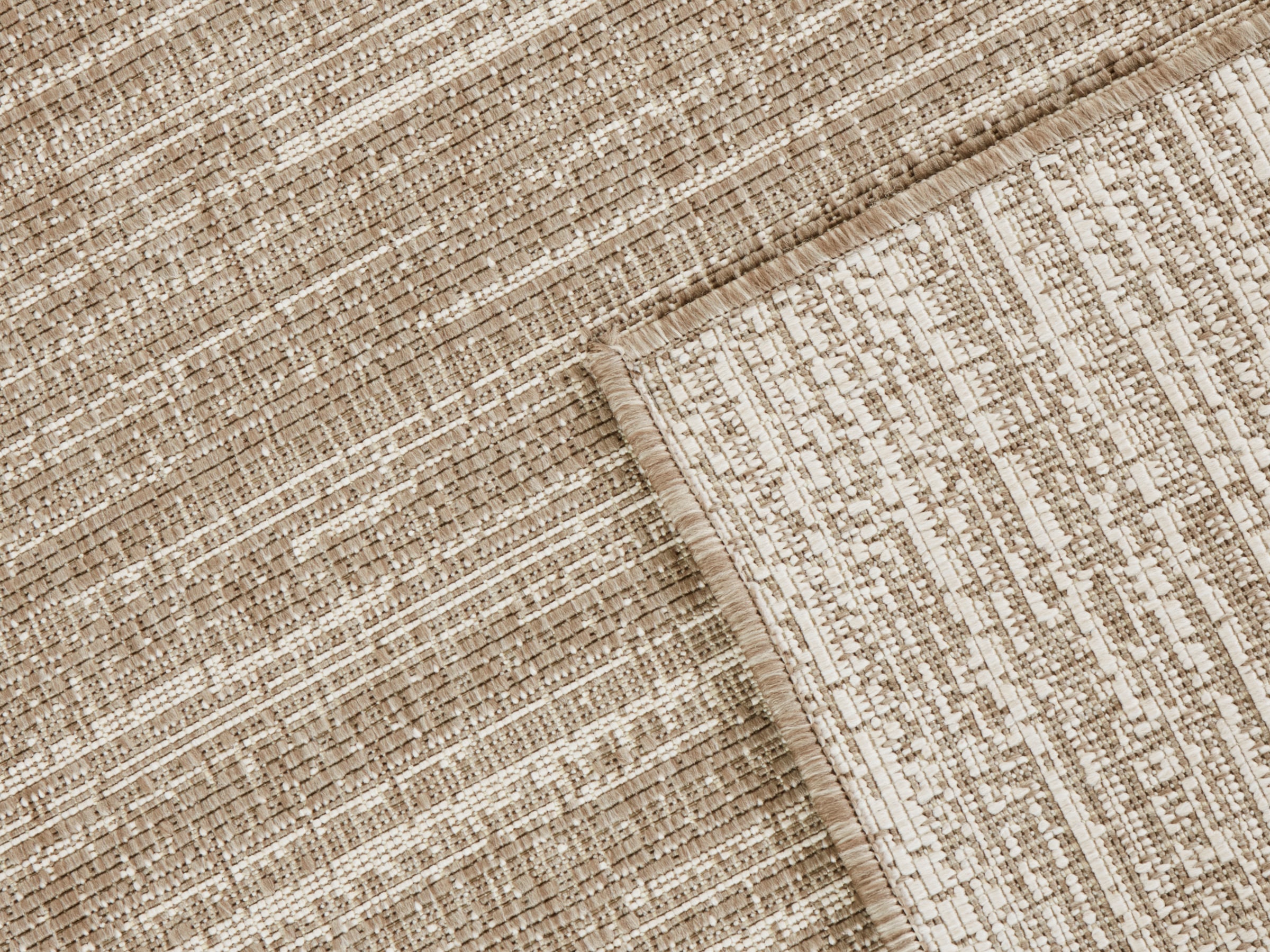 ELLE DECORATION Teppich »Mèlange Wendeteppich«, rechteckig, 5 mm Höhe, Flachgewebe, In-& Outdoor, Modern, beidseitig, Balkon, Wohnzimmer