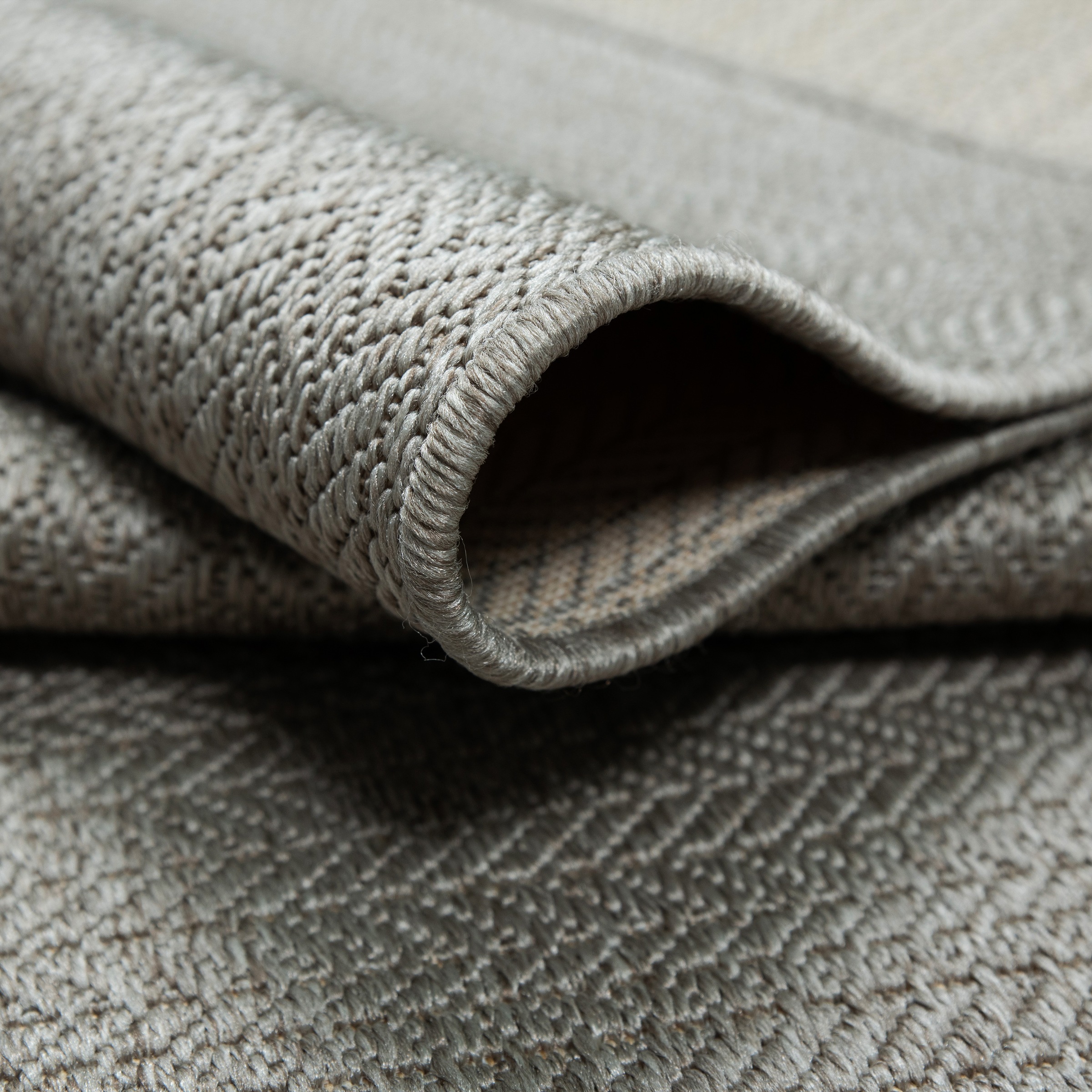 OTTO home Teppich »Aliv, Fischgräten-Design auch für Balkon und Terrasse« rechteckig 3 mm Höhe In- und Outdoor geeignet, Wetterfest & UV-beständig