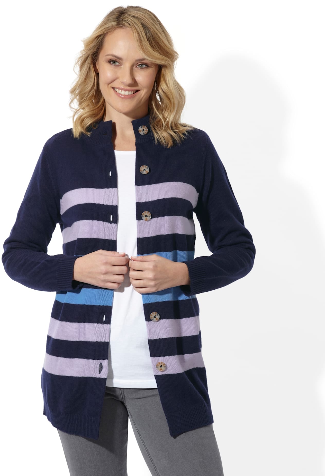 Classic Basics Longstrickjacke