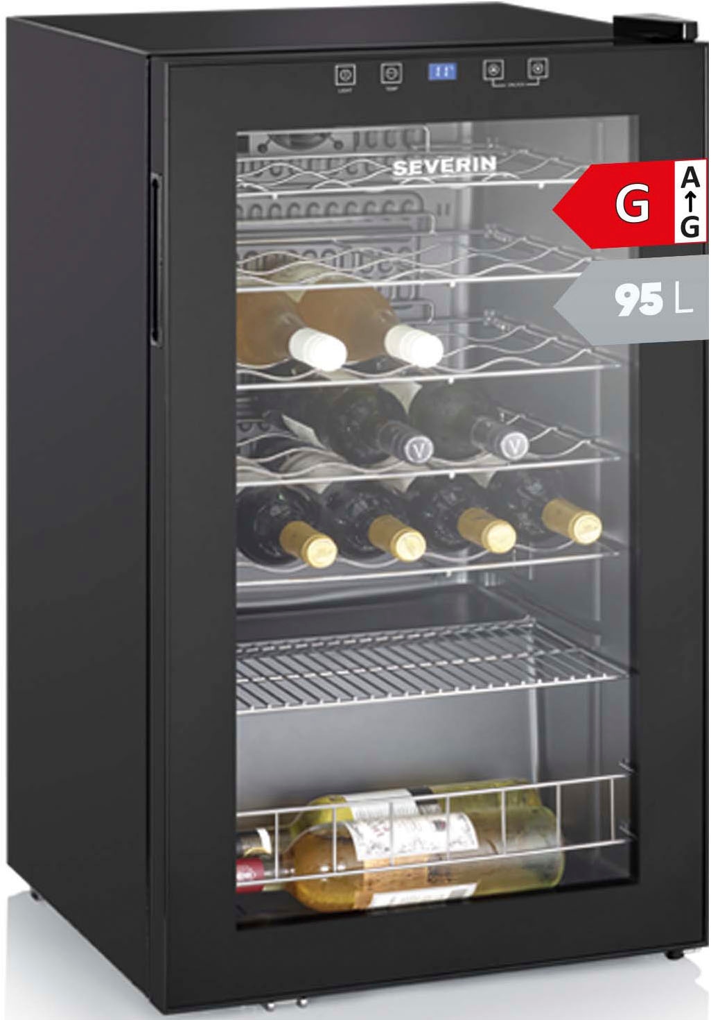 Severin Weinkühlschrank »WKS 8908« für 36 Stk. Standardflaschen á 075l in schwarz