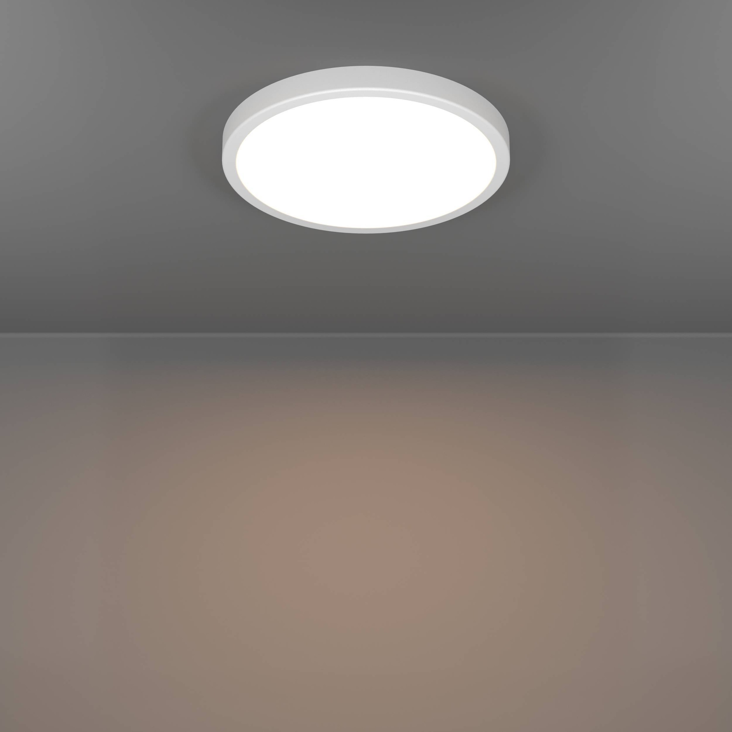 EGLO Aufbauleuchte »Fueva 6 Deckenleuchte, Aufbaulampe, Badlampe Decke, Kunststoff, IP44« LED-Modul 1 Stk. Kaltweiß | Neutralweiß | Warmweiß Aufbauleuchte - H2,5 x Ø27,8 cm - weiß - 14,2W inkl.