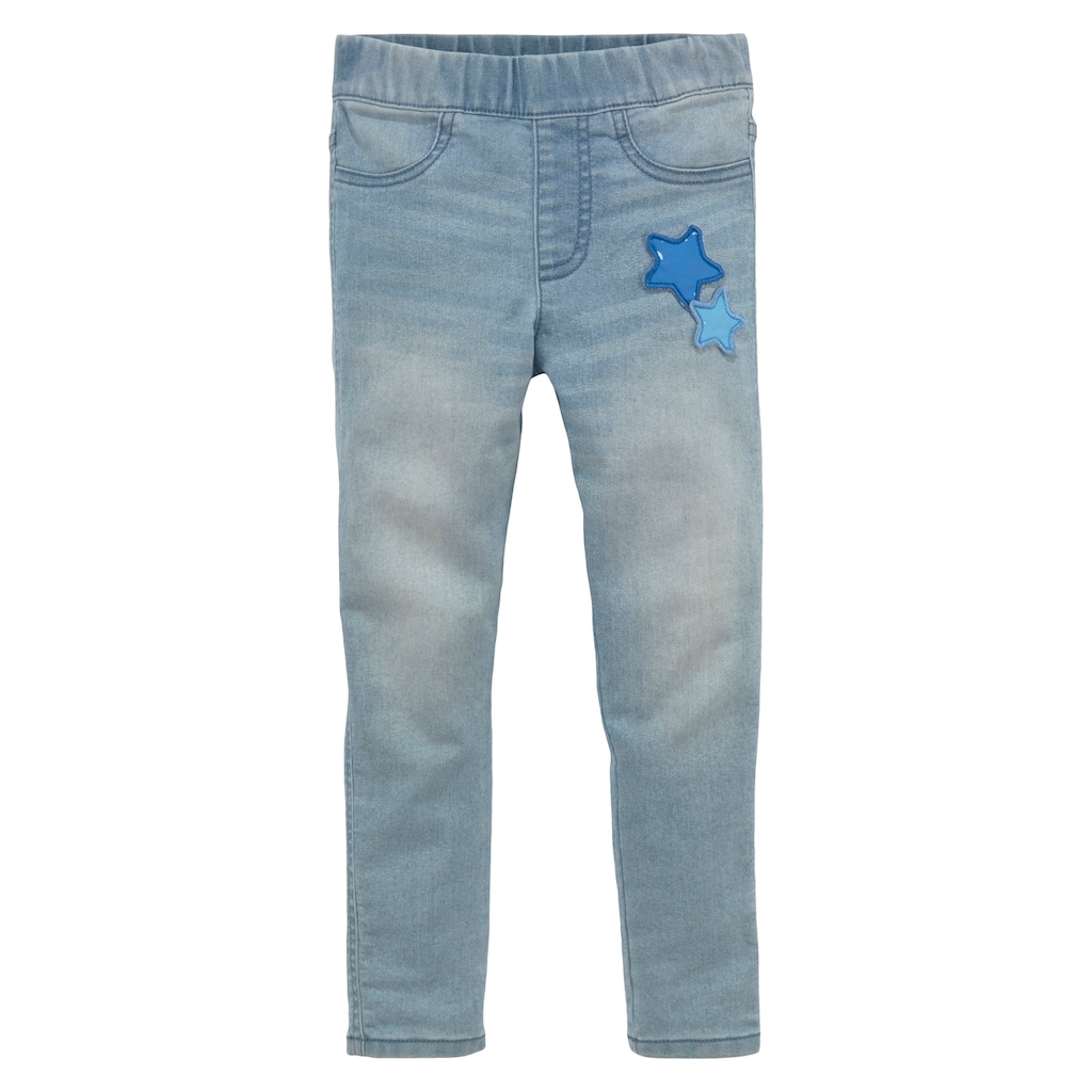 KIDSWORLD Jeansjeggings »für kleine Mädchen«, mit Sternapplikation