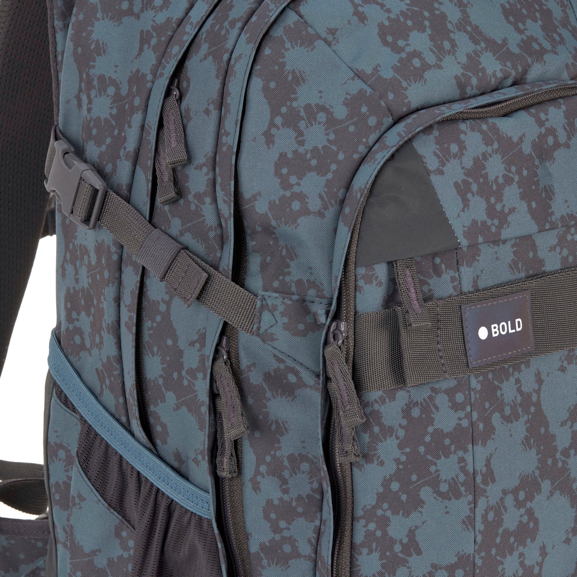 LÄSSIG Schulrucksack »Origin Bold, spots blue«, Reflektoren, aus recyceltem Material