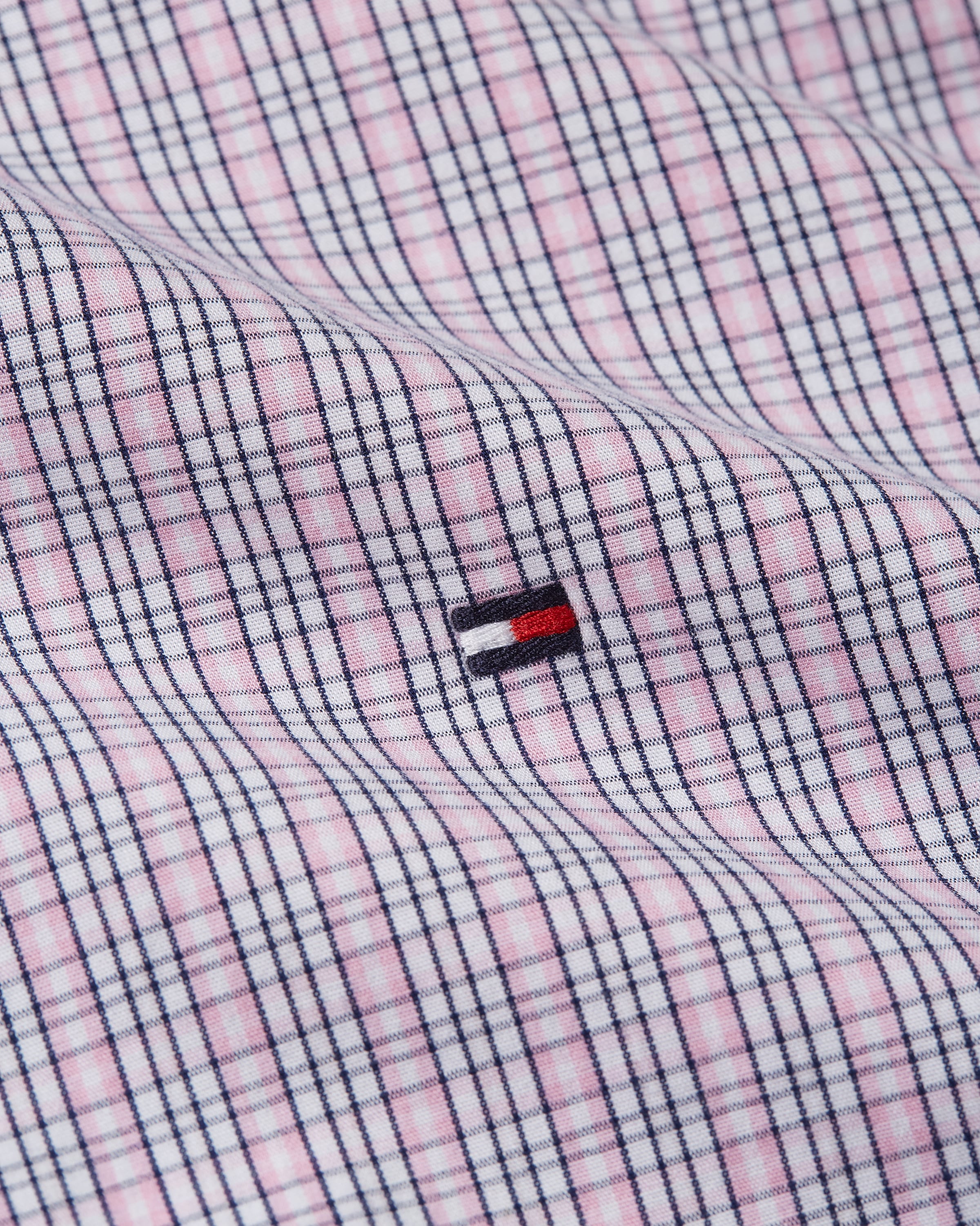 Tommy Hilfiger Langarmhemd »FLEX POPLIN SMALL TARTAN SHIRT«, regular fit, kleinkariert, Button-down-Kragen