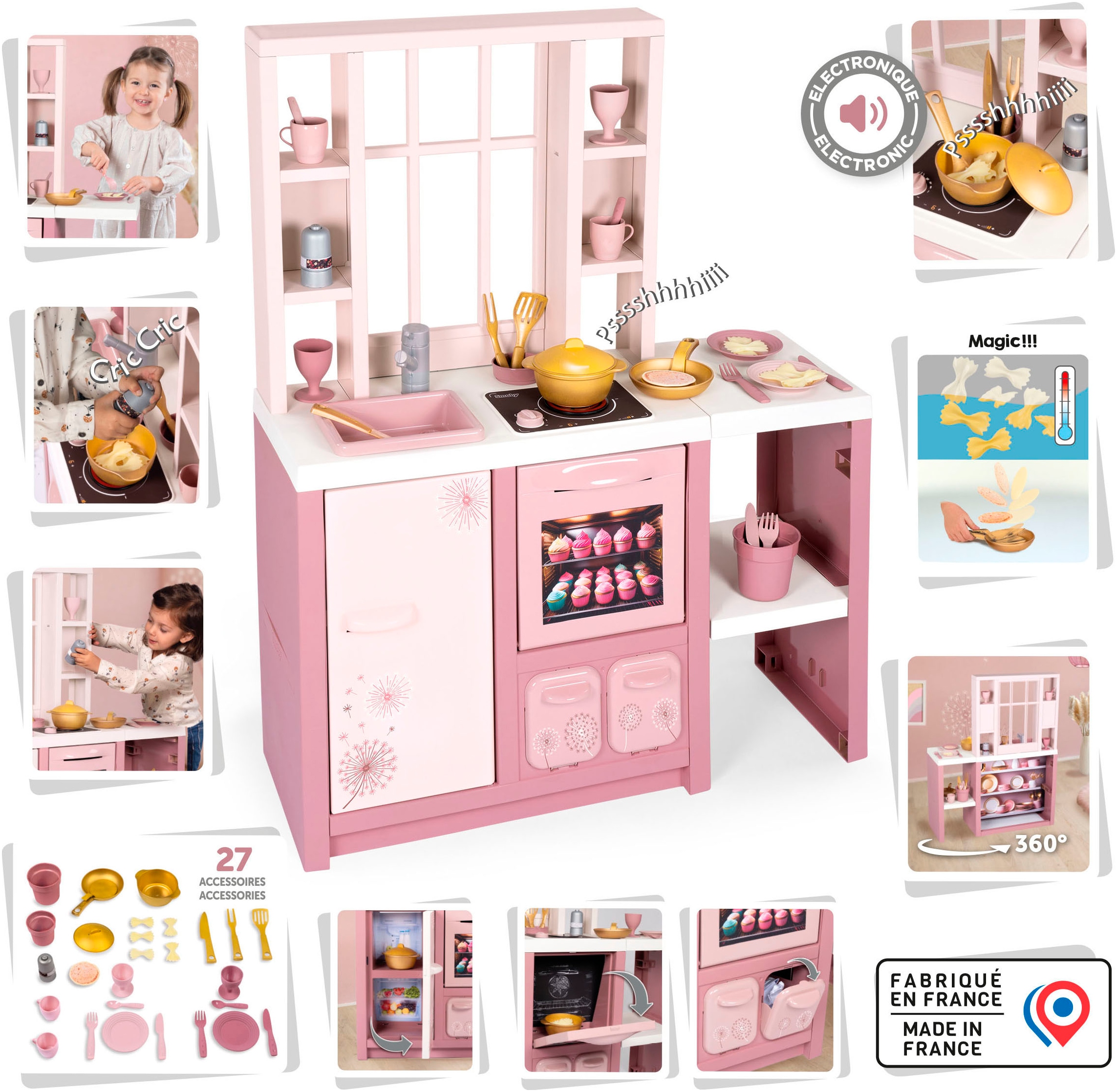 Smoby Spielküche »Loft Fleur mit Sound«, Made in Europe