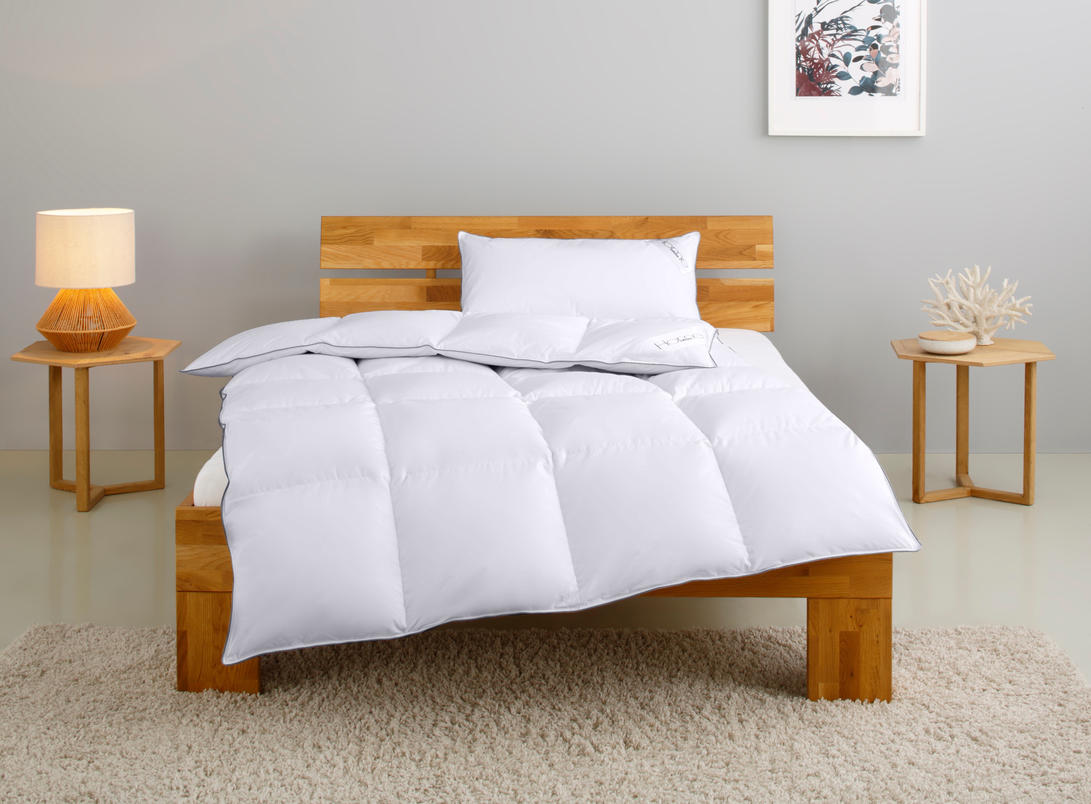 Home Affaire Daunenbettdecke + Kopfkissen »TAMINS in weiß, Größe B/L: 40 cm x 80 cm Anzahl Teile 1