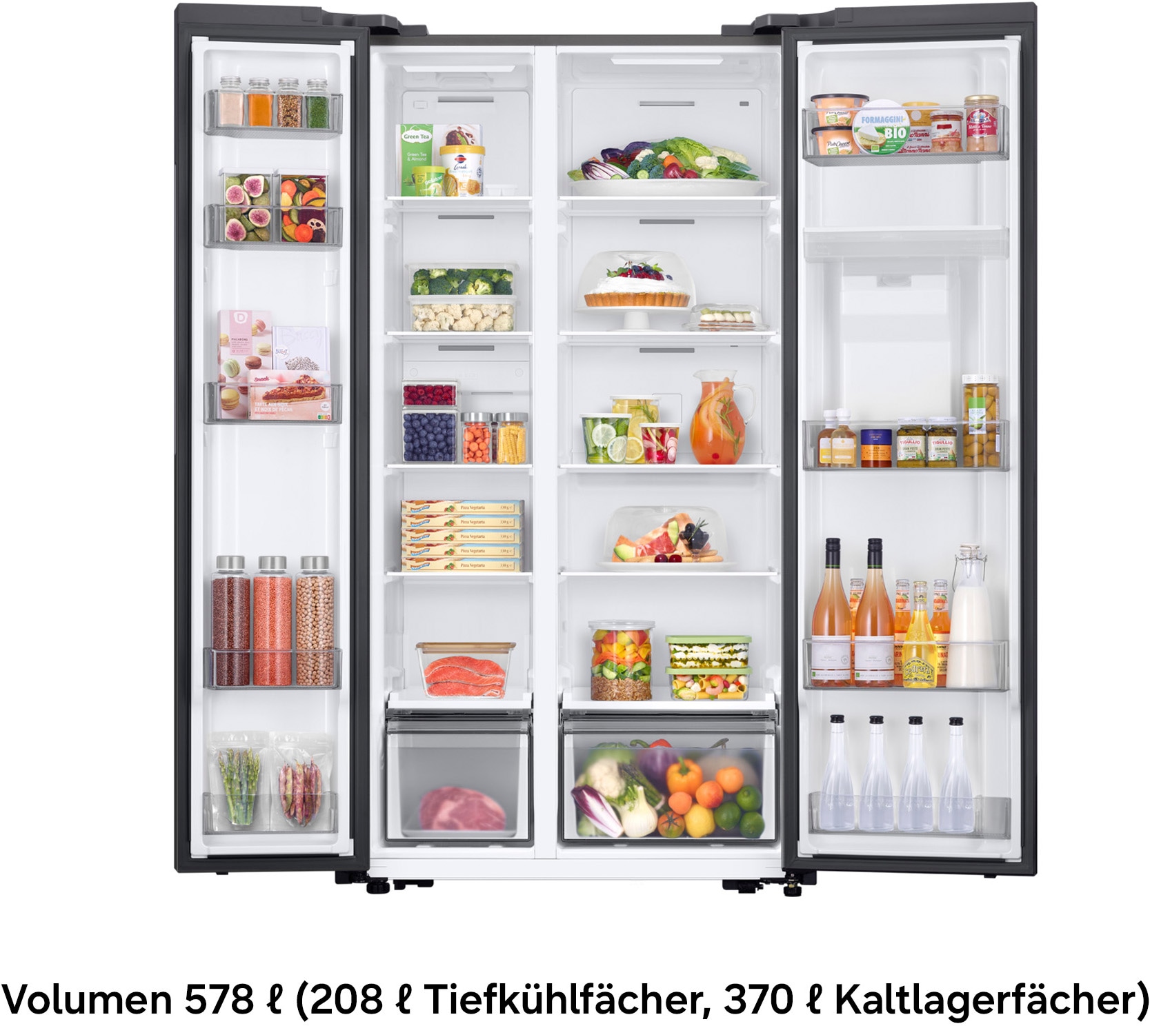 Samsung Side-by-Side RS4000 »RS57DG410EM9« 178 cm hoch 91,2 cm breit mit Wasserspender, No Frost+, AI Energy Mode, SpaceMax