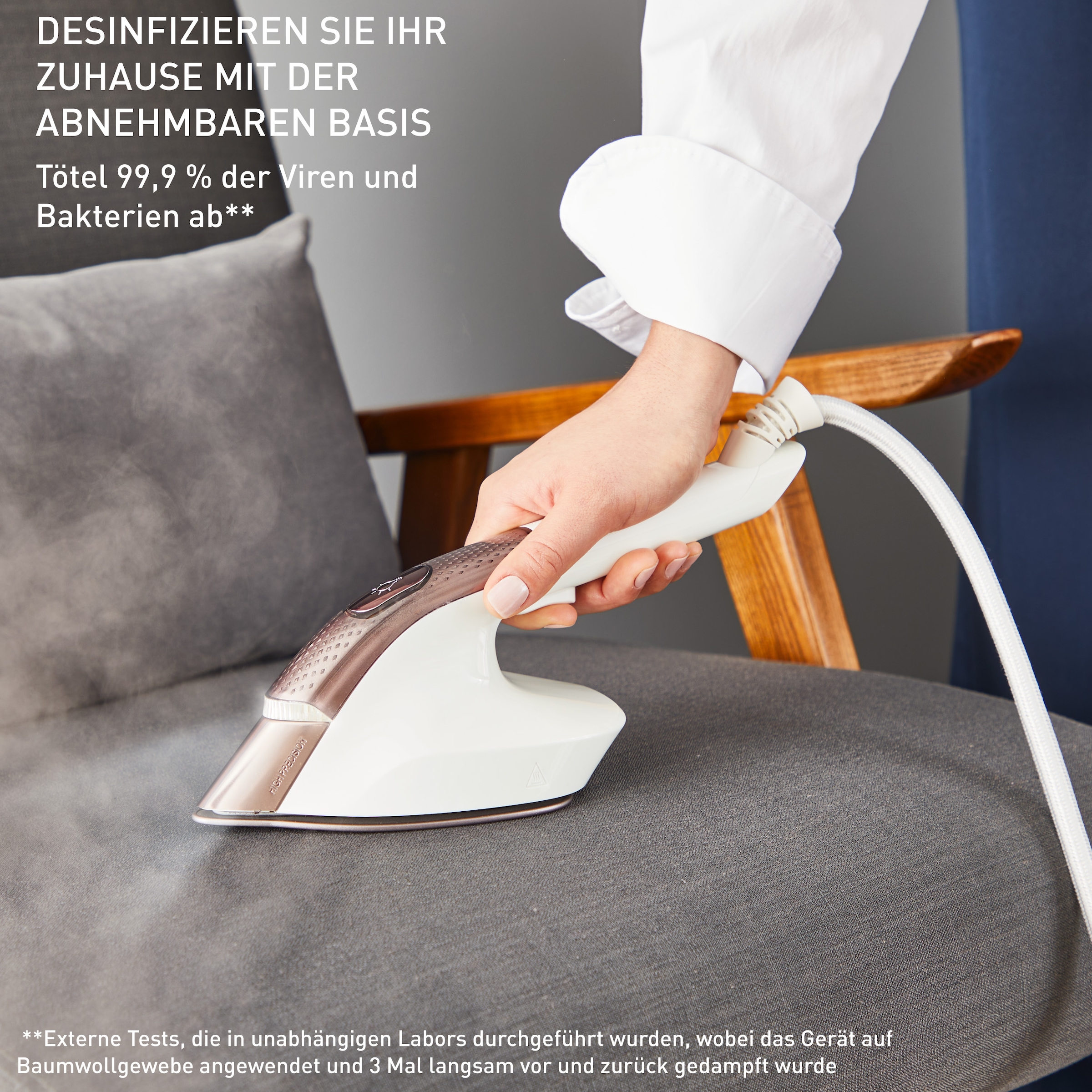 Tefal Dampfglätter »Ixeo Vision, All-in-One Dampfbügellösung, Multipositionsbrett« 2200 W integrierte LED-Technologie, abnehmbare Basis, platzsparend, QT1811