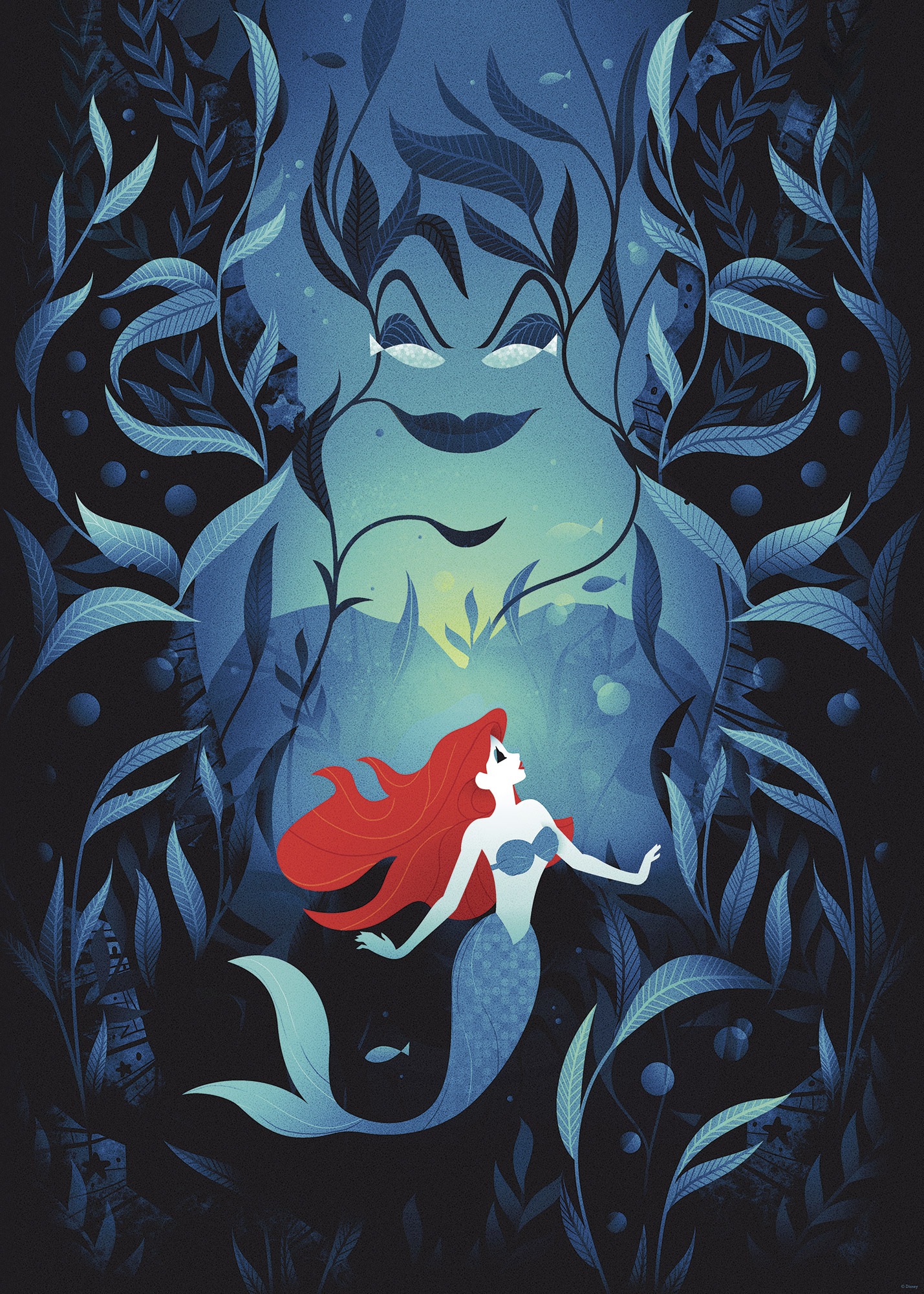 Komar Wandbild »Disney Ariel Ursula«, Disney, (Set, 1 St.), 50 x 70 cm (Breite x Höhe) - Kinderzimmer, Dekoration