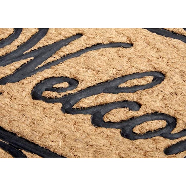 HANSE Home Fußmatte »Gummi-Kokos Braided Classic Welcome Ornament«,  rechteckig, Kokos, Gummi, Schmutzfangmatte, Outdoor, Rutschfest, Innen,  Kokosmatte im OTTO Online Shop
