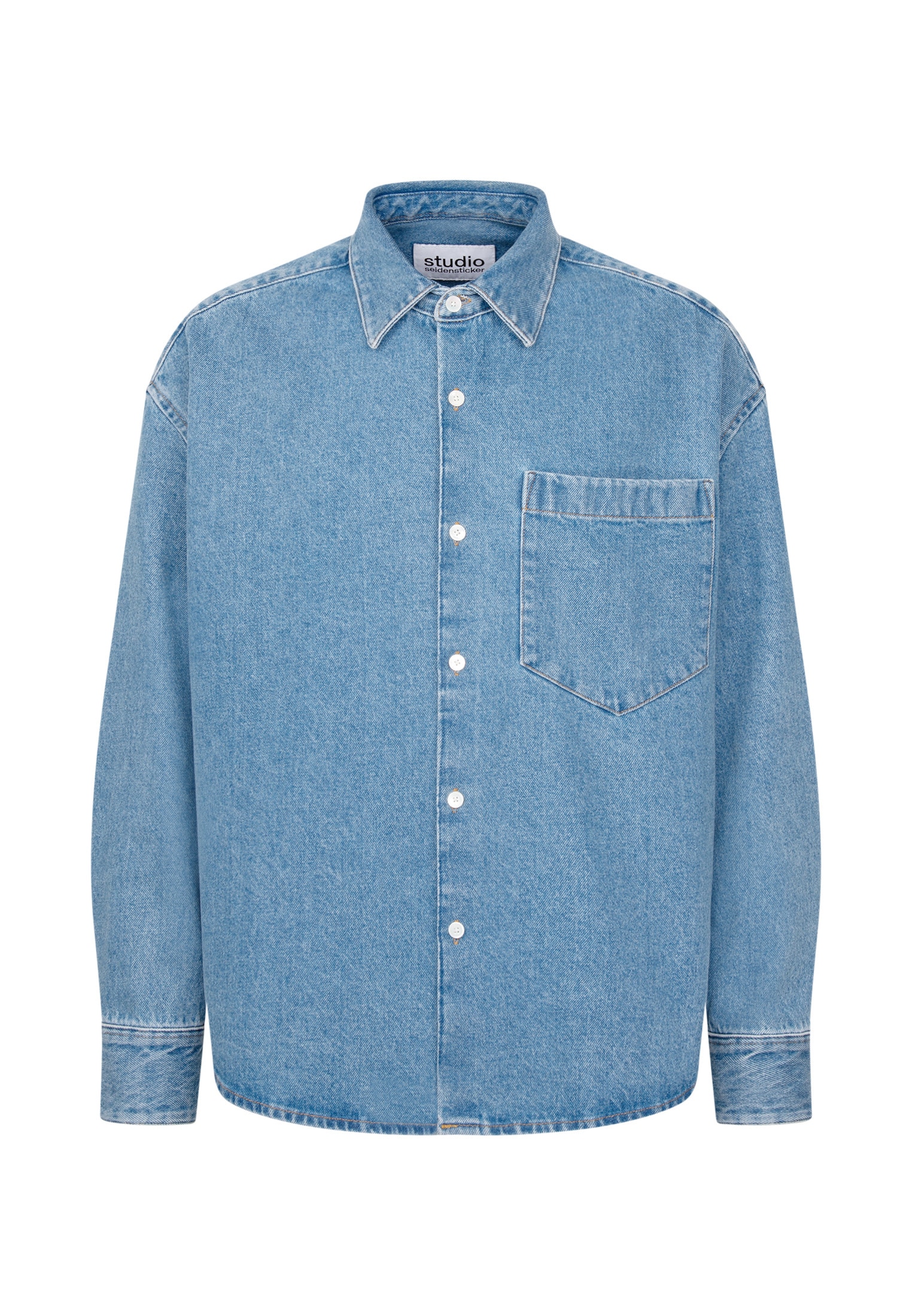 studio seidensticker Businesshemd Oversized 1/1 Kentkragen Denim