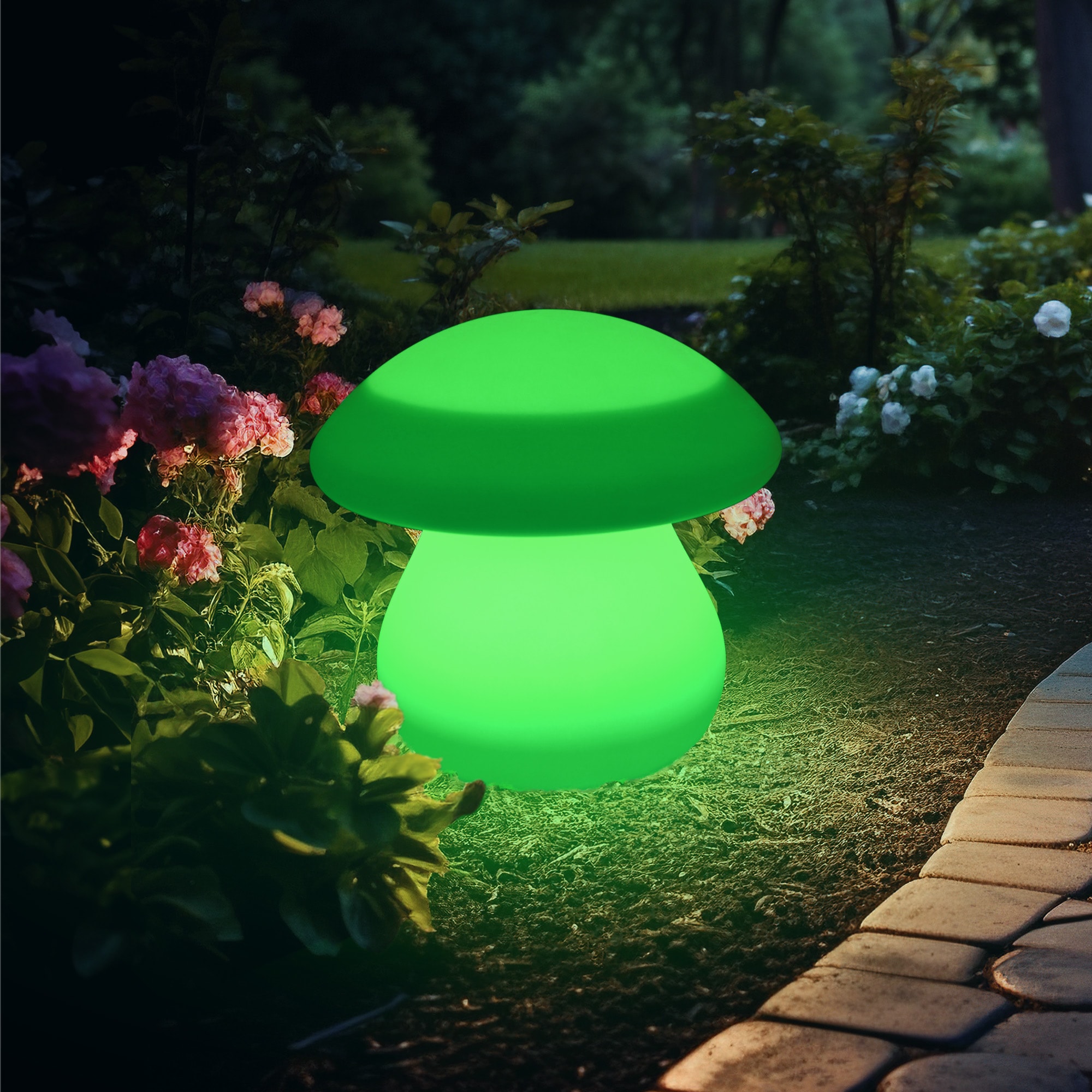 my home LED Solarleuchte »Elowyn, LED-Solar Pilz« LED-Modul 1 Stk. RGB | Warmweiß mit Erdspieß und Fernbedienung