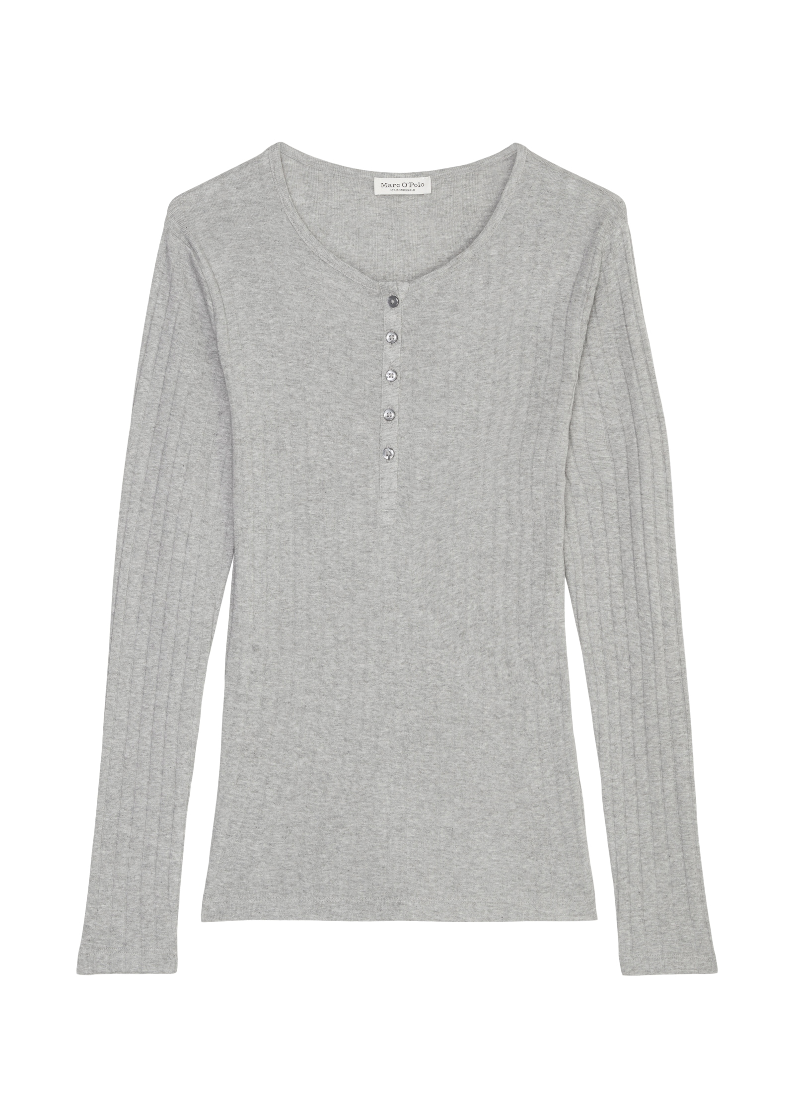 Marc O'Polo Henleyshirt, moderne Rippenstruktur