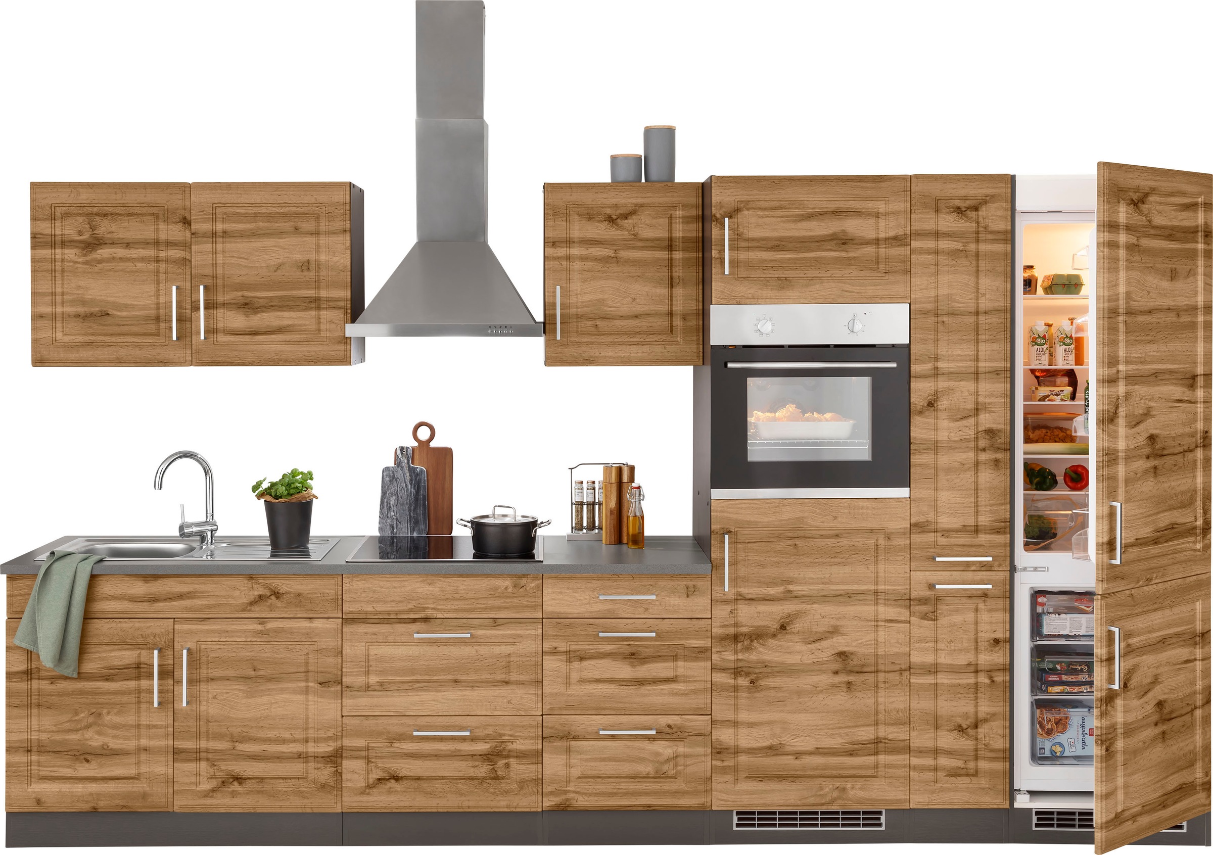 HELD MÖBEL 360 Küchenzeile Breite bei hochwertigen cm, Fronten Landhaus-Stil »Stockholm«, im mit kaufen MDF OTTO