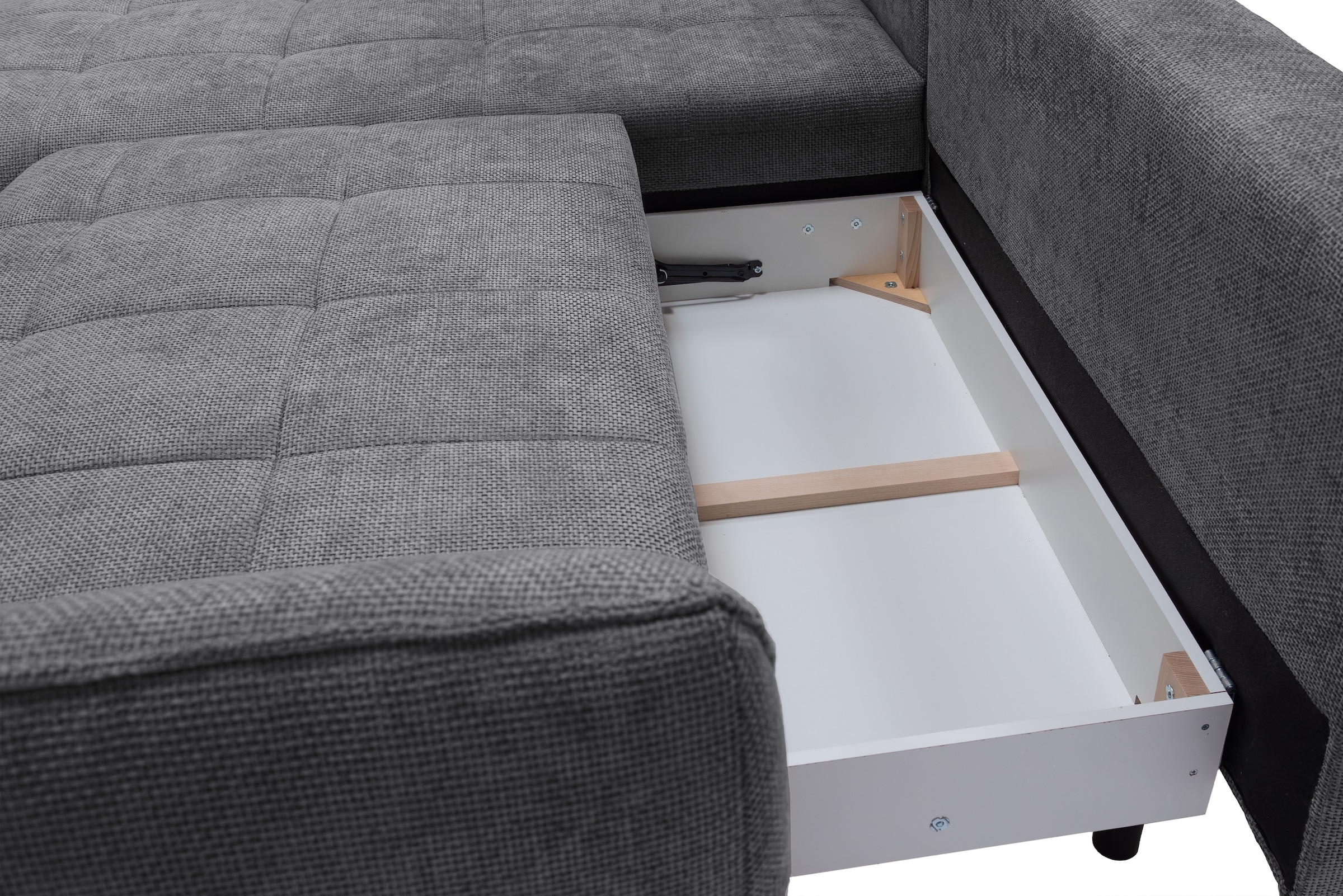 exxpo - sofa fashion Ecksofa »Samoa, bequem und modern, mit Easy-Lift-Bettfunktion, L-Form«, Ecksofa Samoa, inkl. Bettfunktion, Bettkasten und Rückenkissen