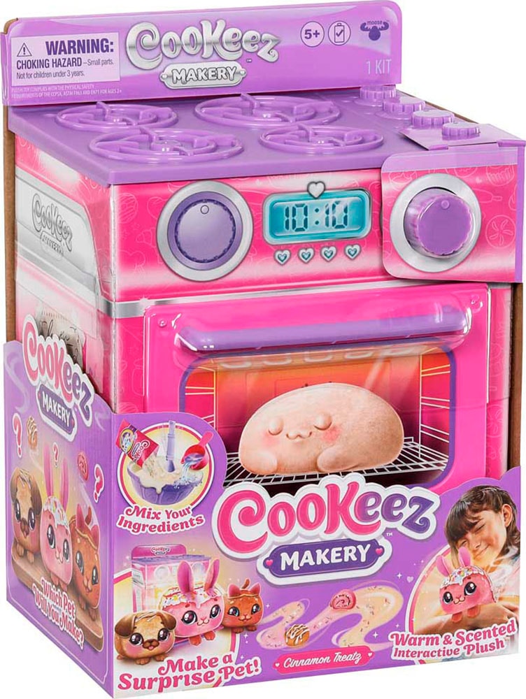 Moose Plüschfigur »Cookeez Makery: Oven (pink), Kuchen«, mit Geräuschen