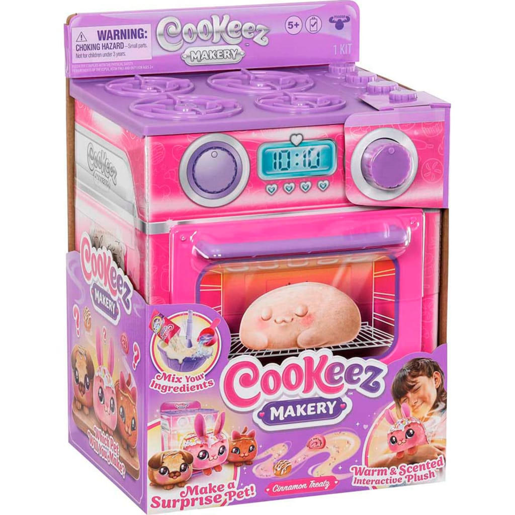 Moose Plüschfigur »Cookeez Makery: Oven (pink), Kuchen«, mit Geräuschen