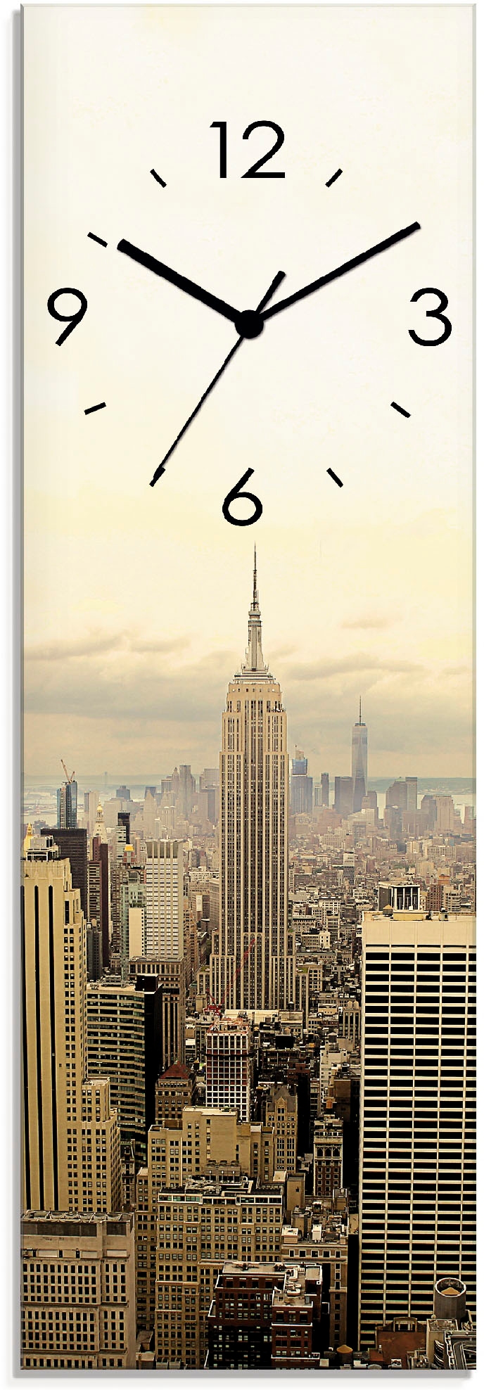 Artland Wanduhr »Skyline Manhattan - New York«, wahlweise mit Quarz- oder  Funkuhrwerk, lautlos ohne Tickgeräusche bestellen online bei OTTO