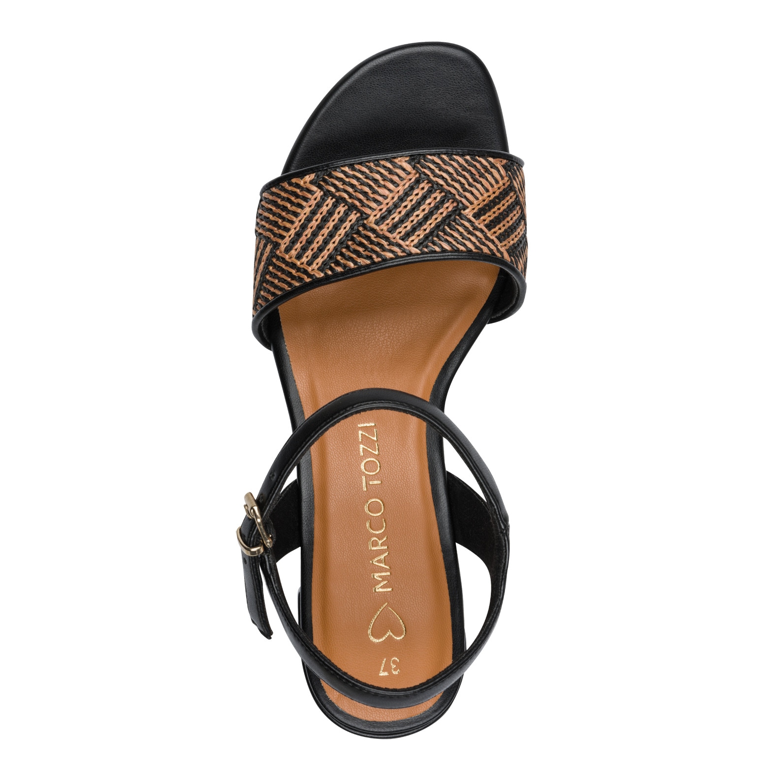 MARCO TOZZI Sandalette  Blockabsatz, Sommerschuh, Riemchensandale mit verstellbarer Schnalle