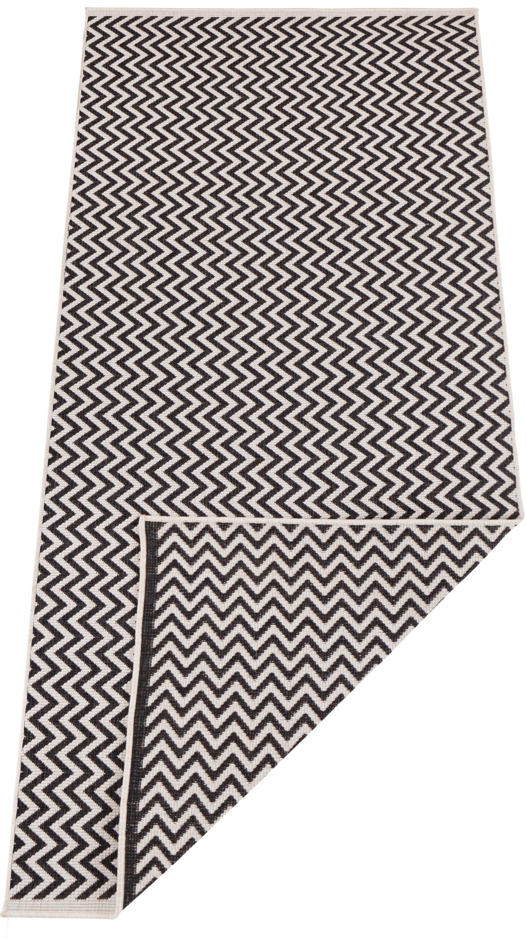 freundin Home Collection Läufer »Ivy 2«, rechteckig, 5 mm Höhe, Flachgewebe WendbarZickzack Look, Pflegeleicht