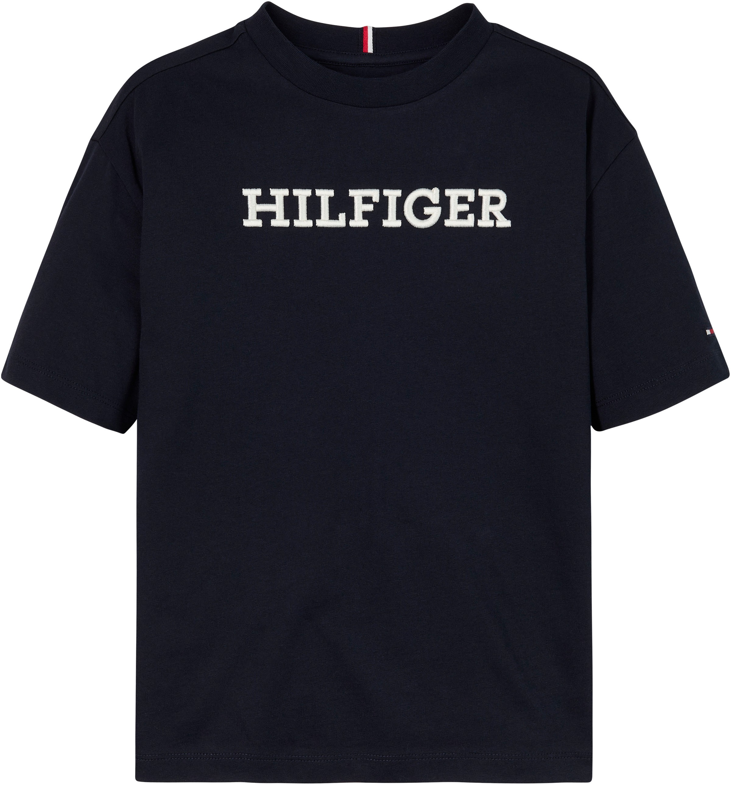 Tommy Hilfiger T-Shirt »U MONOTYPE TEE S/S«, mit großer Logo-Stickerei