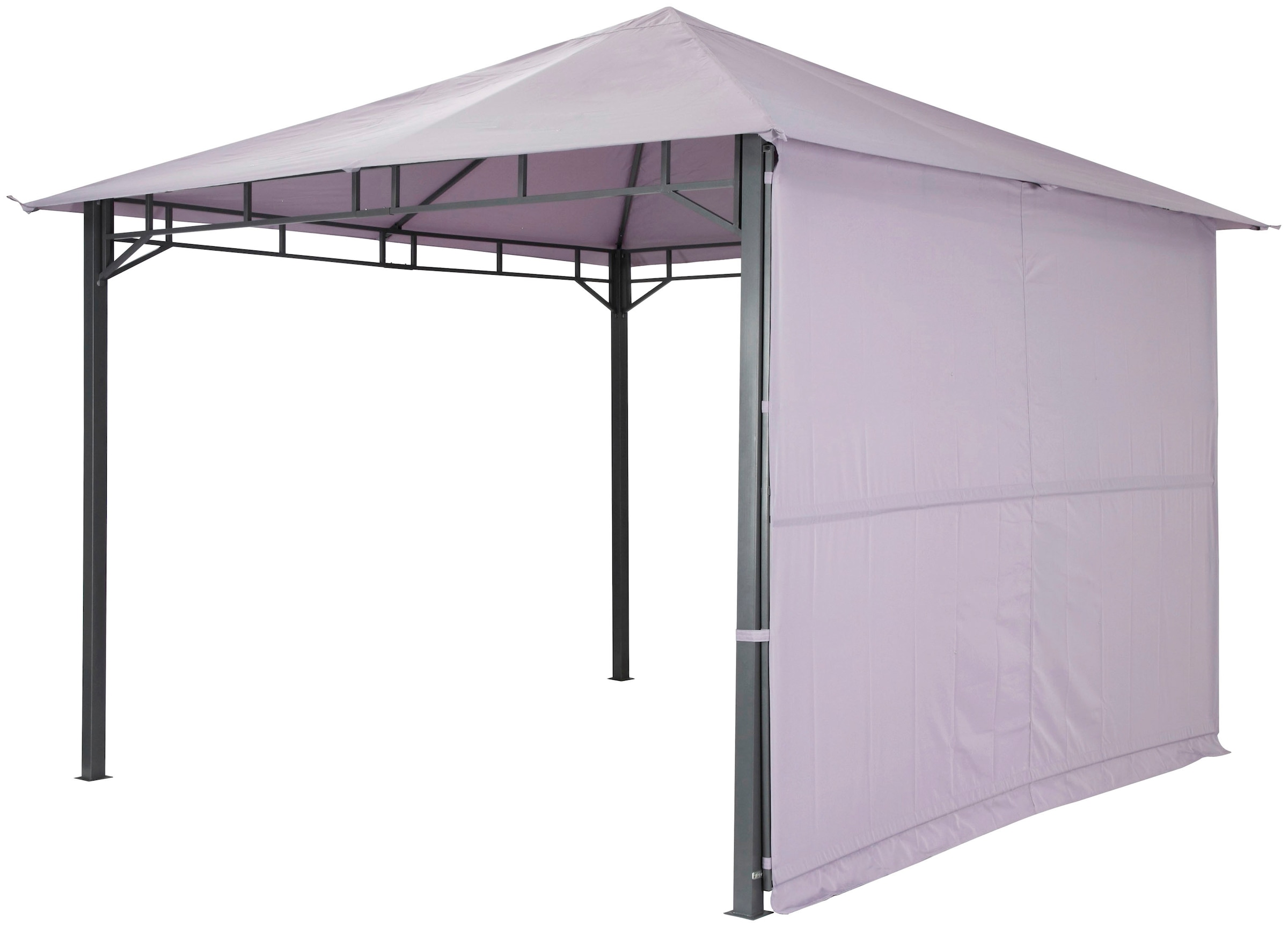 Tepro Pavillon »Lehua«, (Set, inkl. Ersatzdach), BxTxH: 330x330x285 cm, Seitenteil als Markise ausklappbar