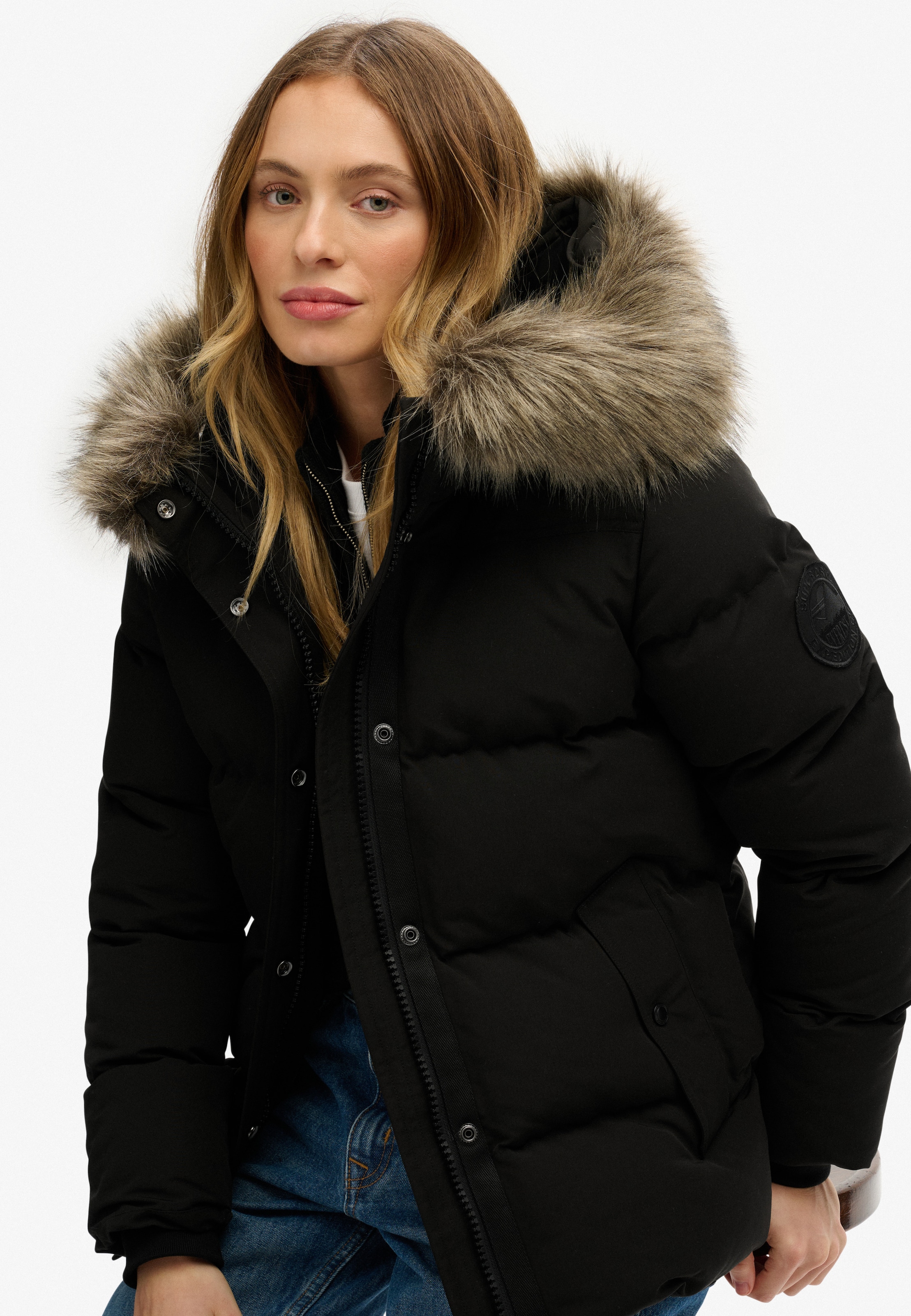 Superdry Steppjacke »EVEREST 5 BAFFLE PUFFER JKT«, mit Kapuze