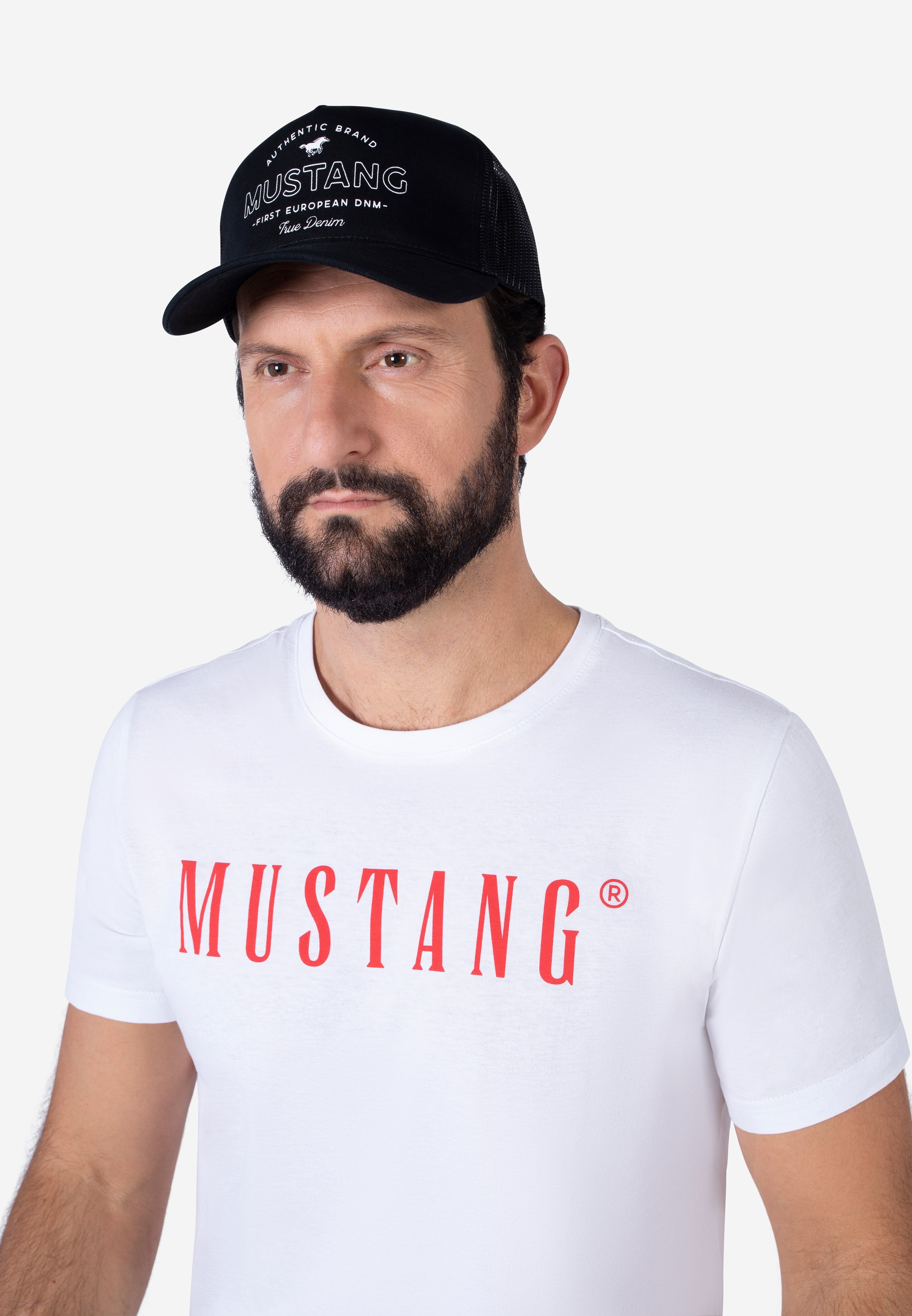MUSTANG Baseball Cap »"Taylor"« 1 Stk. mit gerundetem Schirm, aus Baumwolle