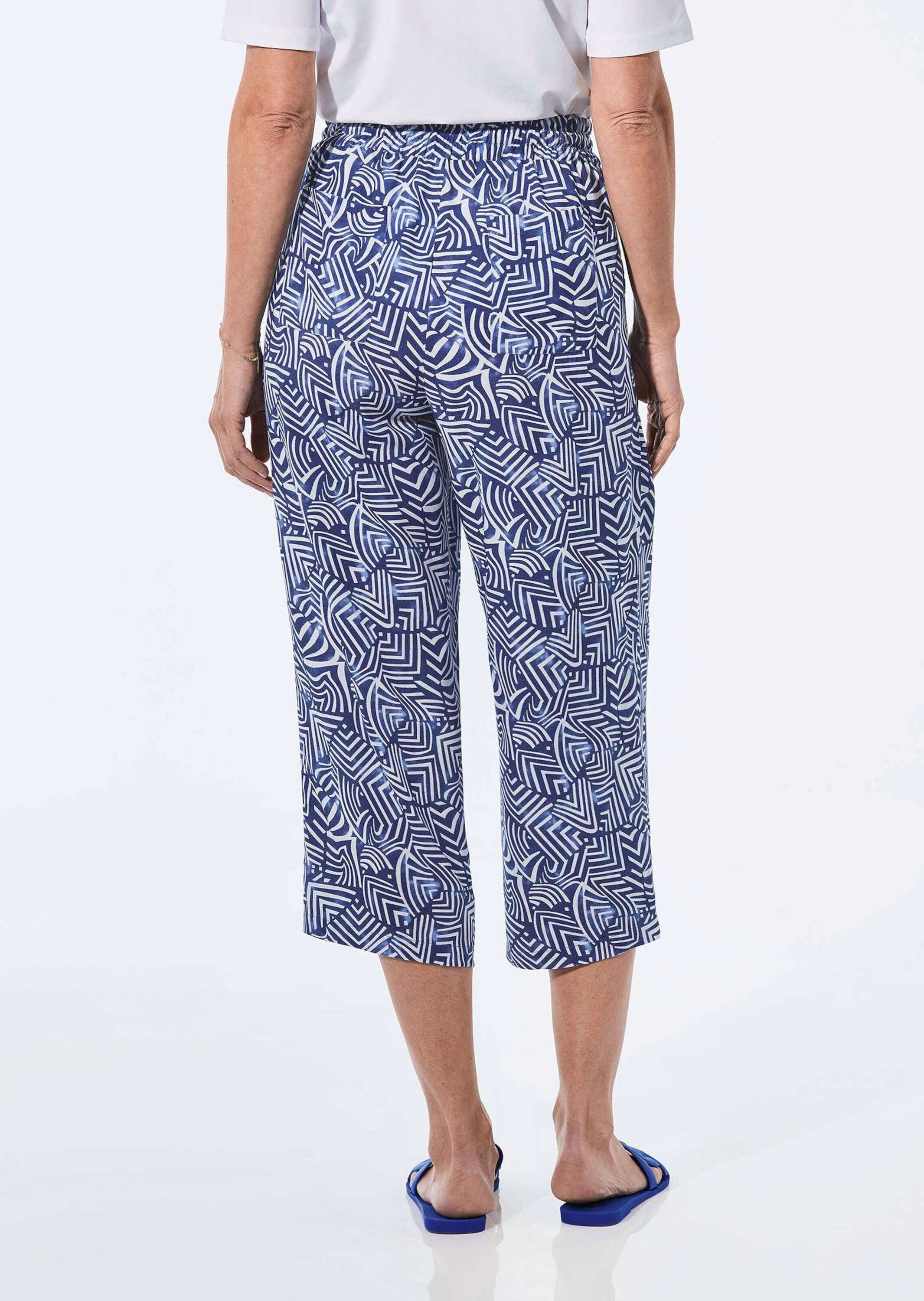 GOLDNER Schlupfhose »Midi-Hose floral mit weitem Bein«