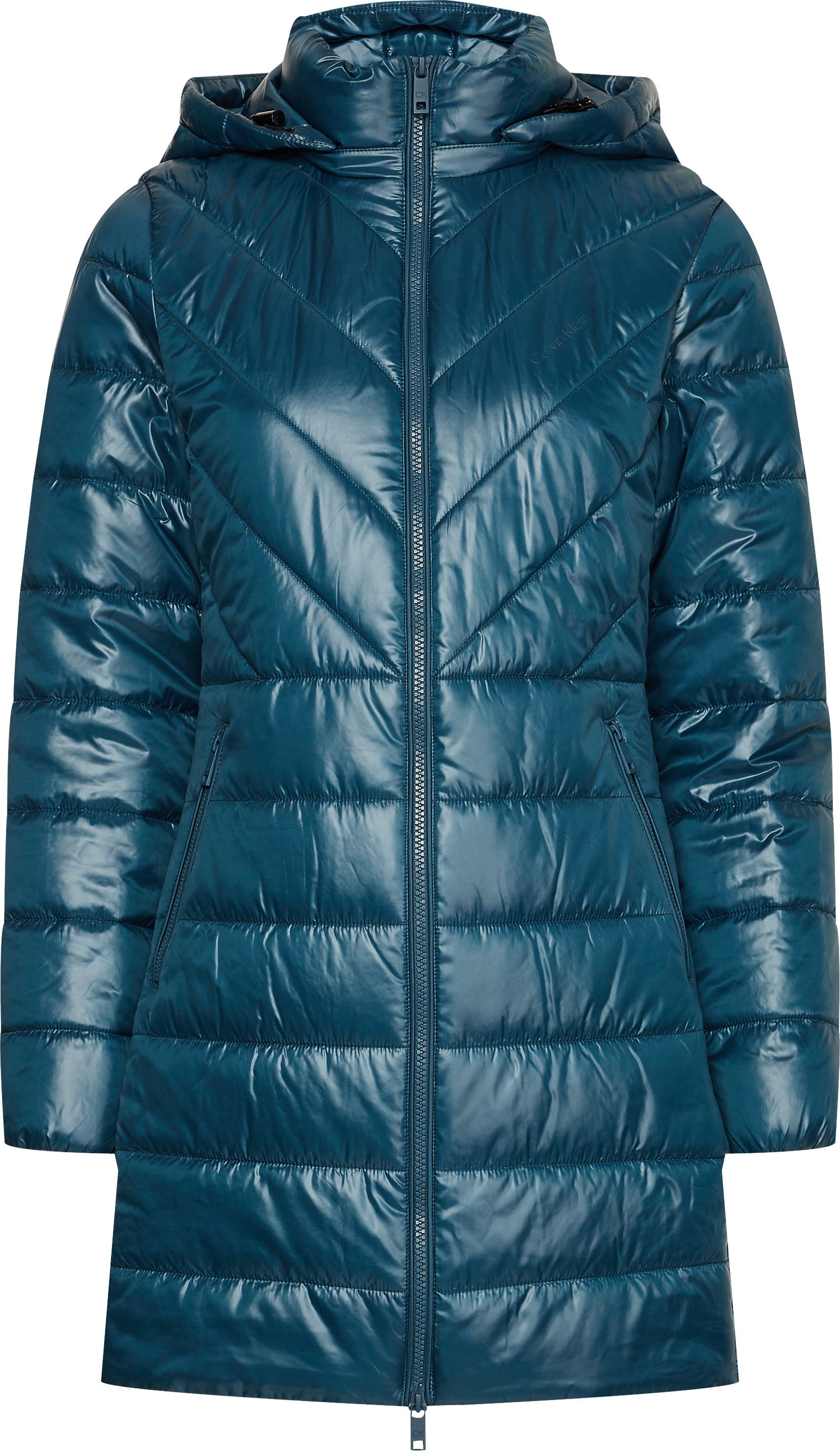 Calvin Klein Curve Steppjacke »INCLUSIVE RECYCLED PADDED COAT«, mit Kapuze,  mit Calvin Klein Logo-Print auf der Brust kaufen bei OTTO