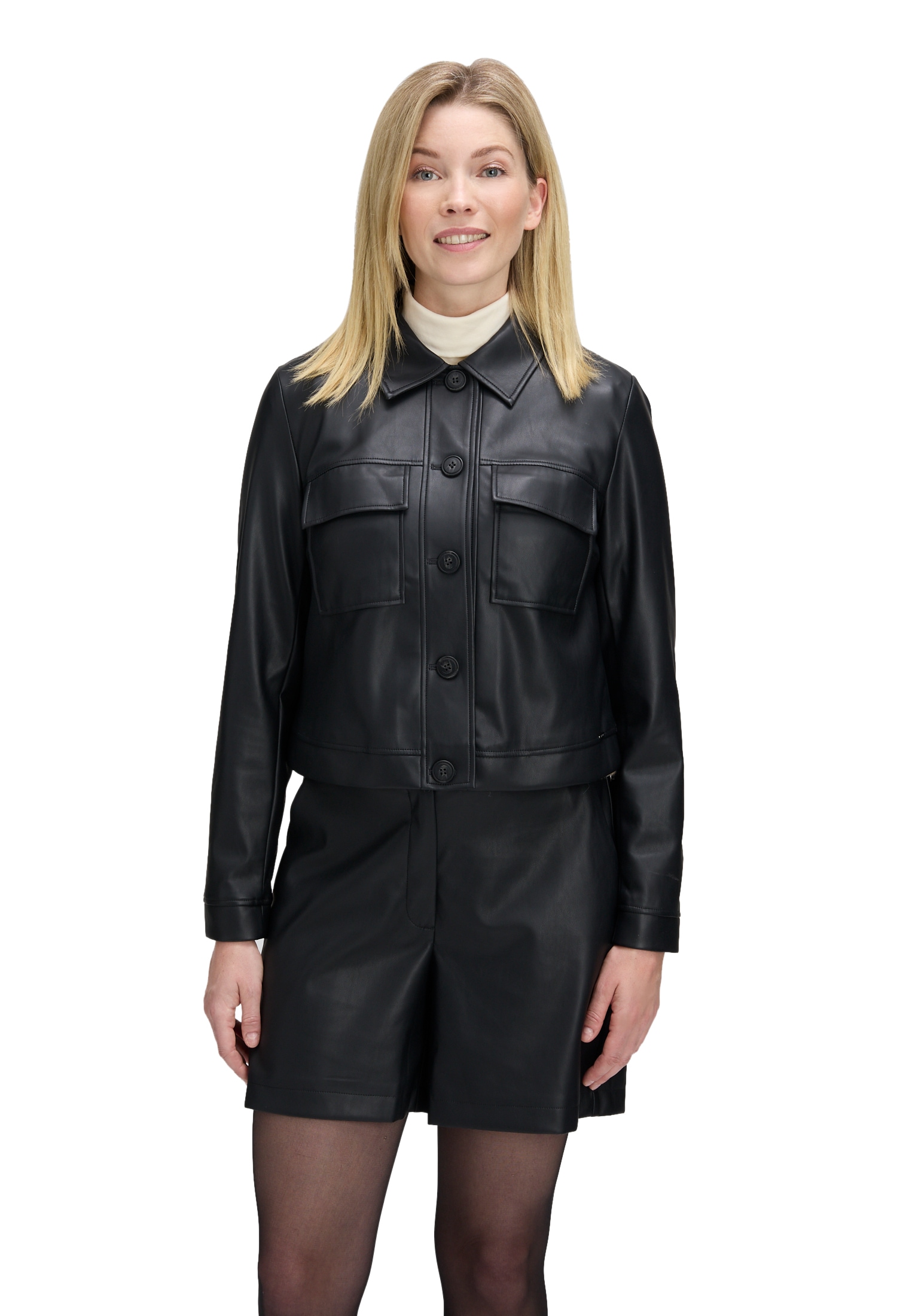 Betty&Co Jackenblazer »Lederjacke langarm«