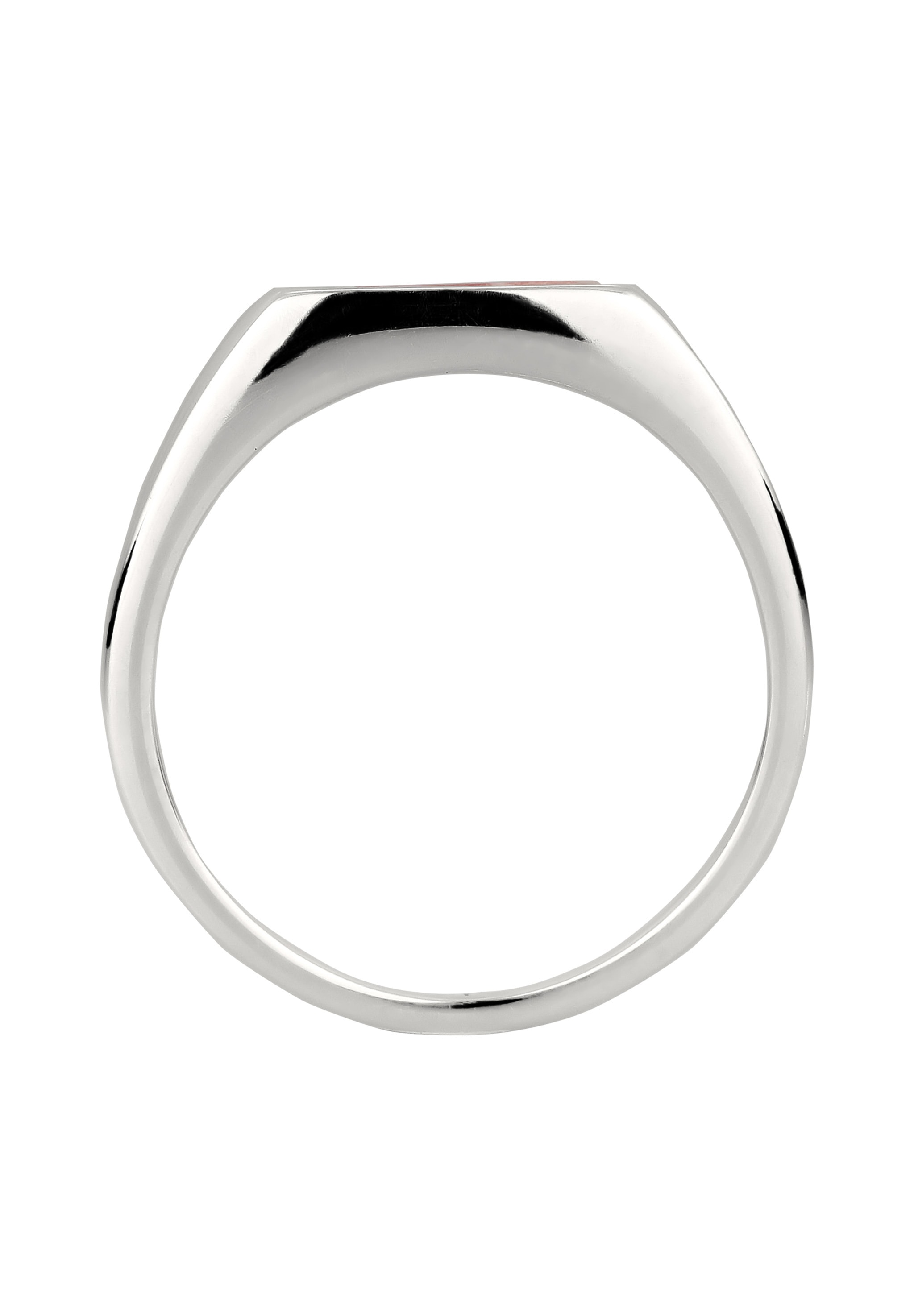 Kuzzoi Siegelring »Ring Siegelring Rhodochrosit Orange 925 Sterling Silber«