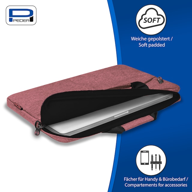 PEDEA Laptoptasche »Notebooktasche Fashion bis 39,6 cm (bis 15,6)«, dicke  Polsterung und ein fleeceartiges, weiches Innenfutter jetzt bei OTTO
